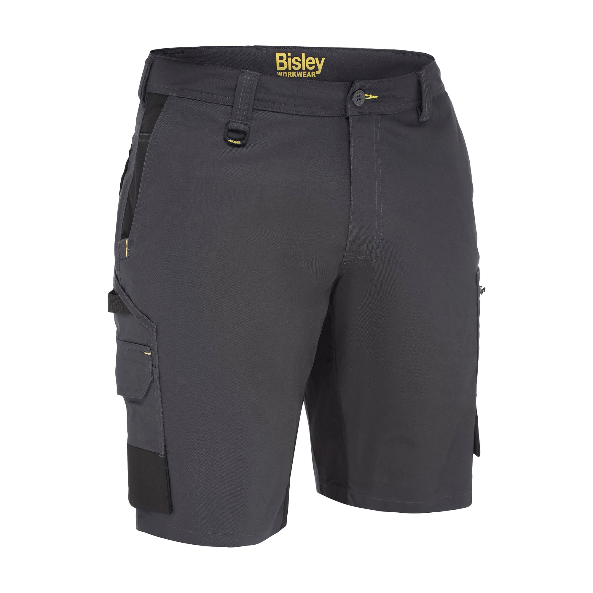 BISLEY OLIVER TWO-TONE SHORTS Cargo-Shorts grau Vorderansicht #farbe_grau