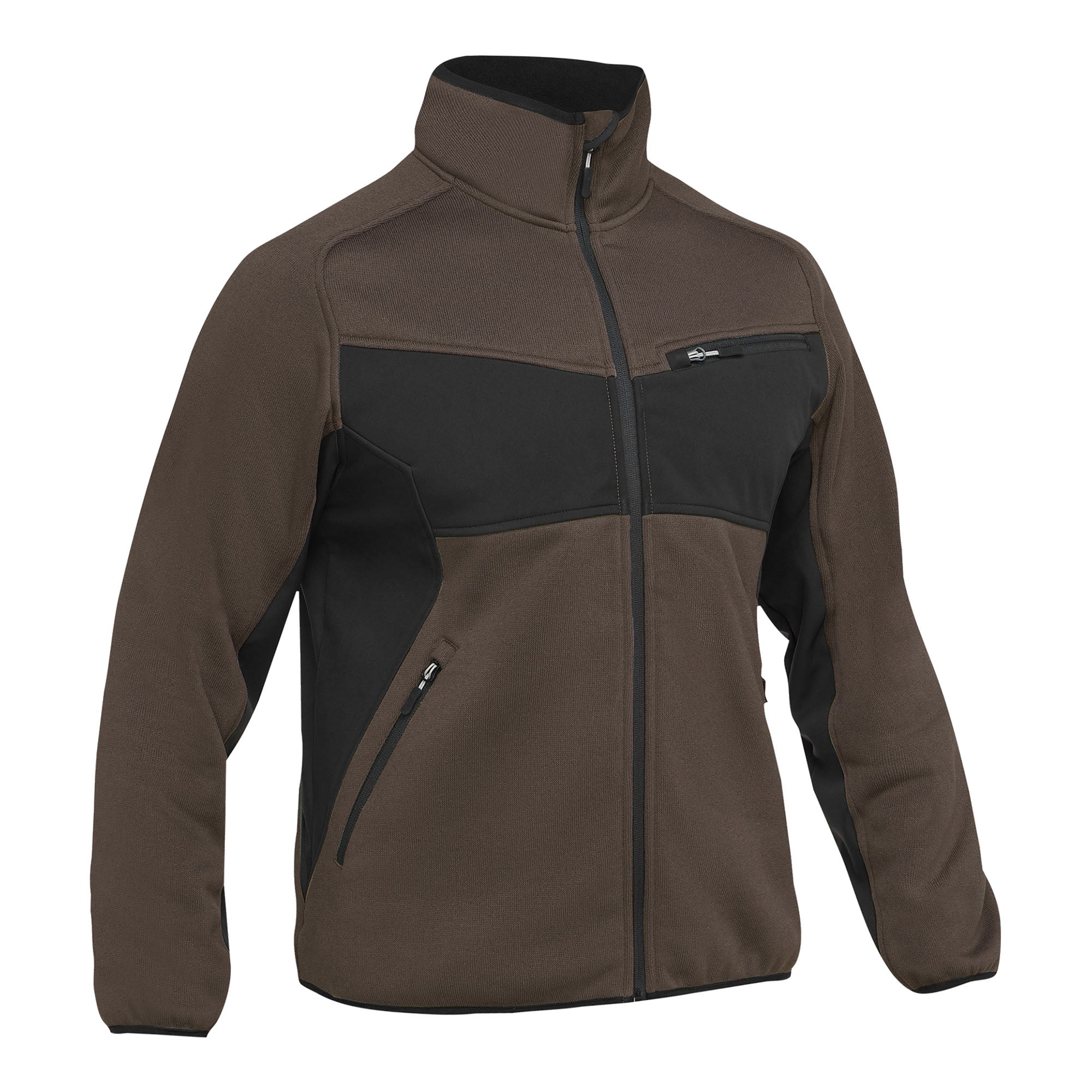 BISLEY Concept Knit Softshelljacke braun Vorderansicht #farbe_braun