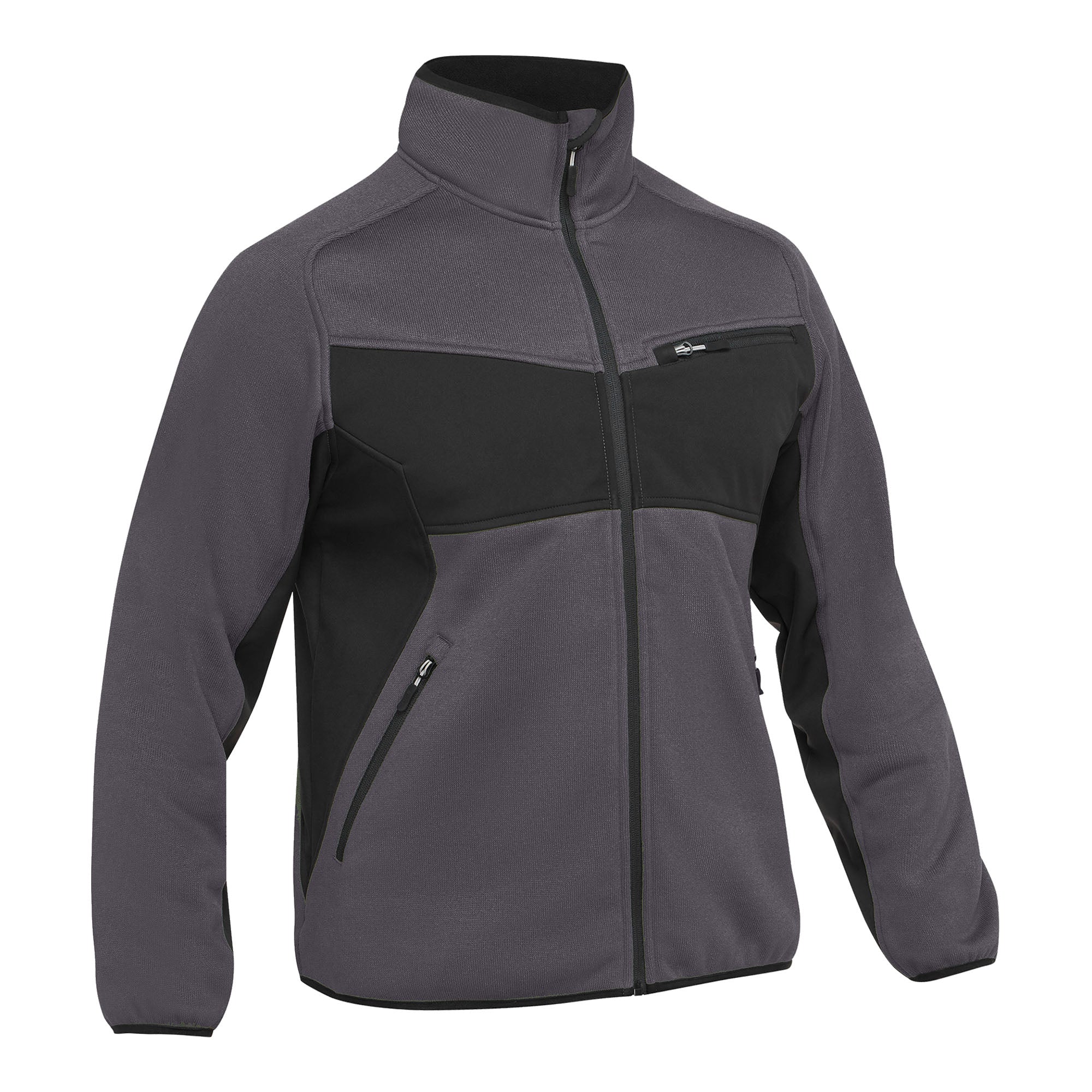 BISLEY Concept Knit Softshelljacke grau Vorderansicht #farbe_grau