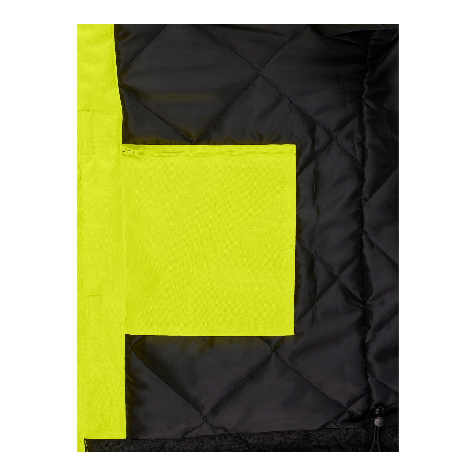 BISLEY MALCOM HI VIS Regenparka gelb Herren Detailansicht links #farbe_gelb