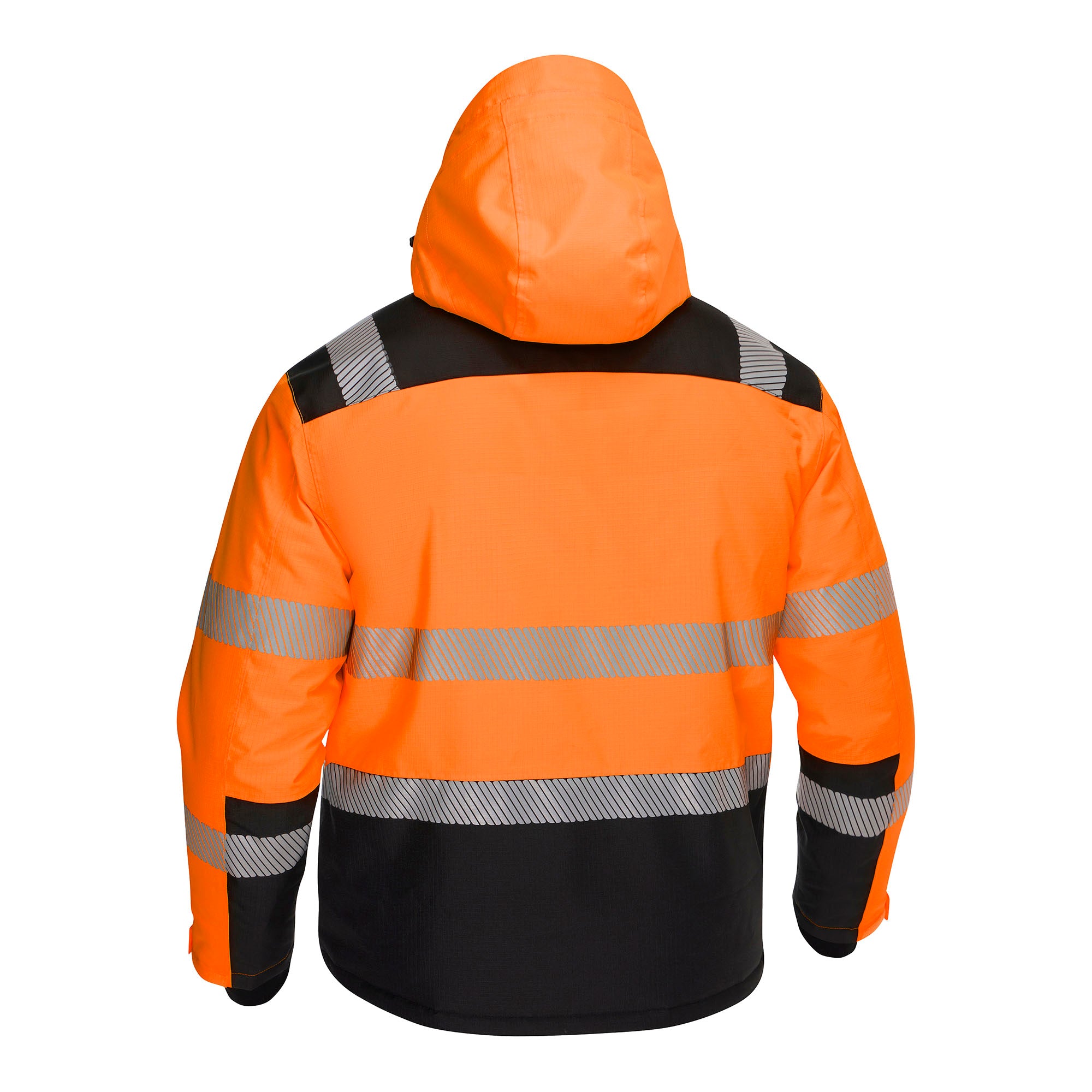 BISLEY MALCOM HI VIS Regenparka orange Herren Rückansicht #farbe_orange