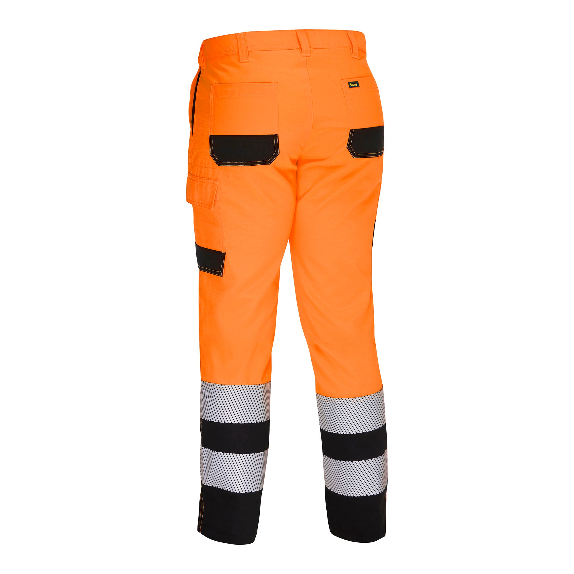 BISLEY STRAVEN TWO-TONE TRS HI VIS Bundhose orange Herren Rückansicht #farbe_orange