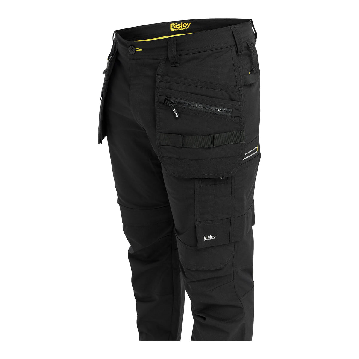 BISLEY Maddox Two-Tone Trs Arbeitshose schwarz Detailansicht Links #farbe_schwarz