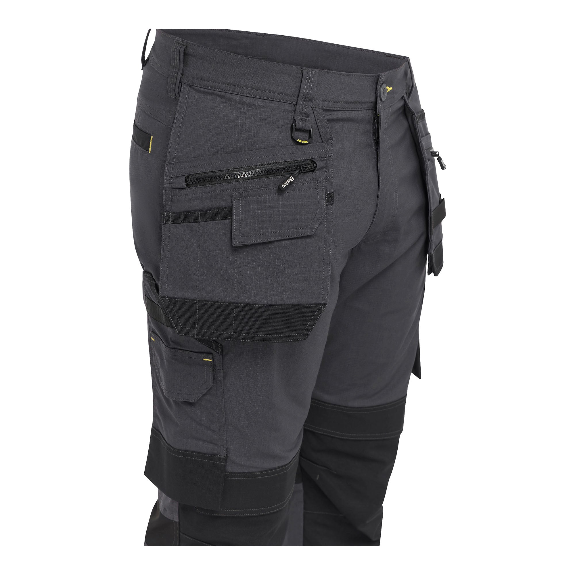 BISLEY Maddox Two-Tone Trs Arbeitshose grau Detailansicht Rechts #farbe_grau