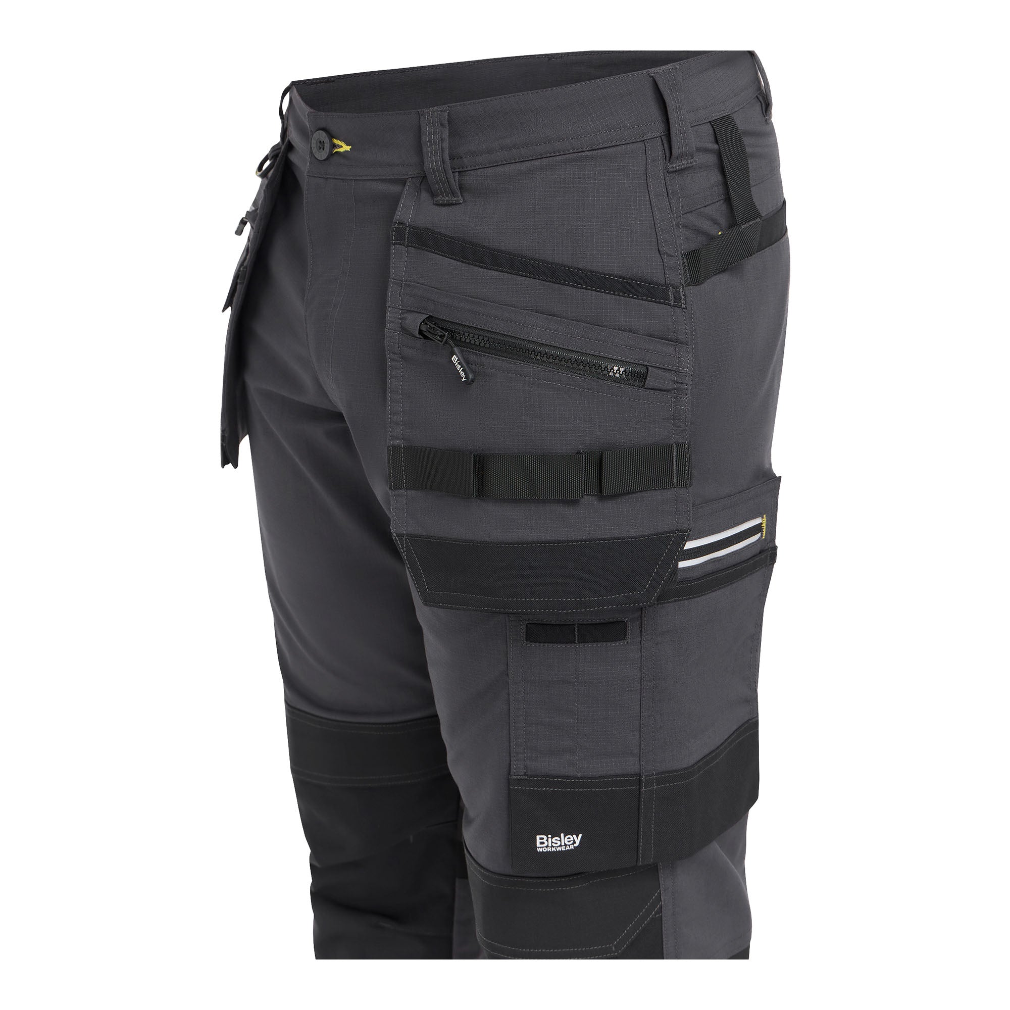 BISLEY Maddox Two-Tone Trs Arbeitshose grau Detailansicht Links #farbe_grau