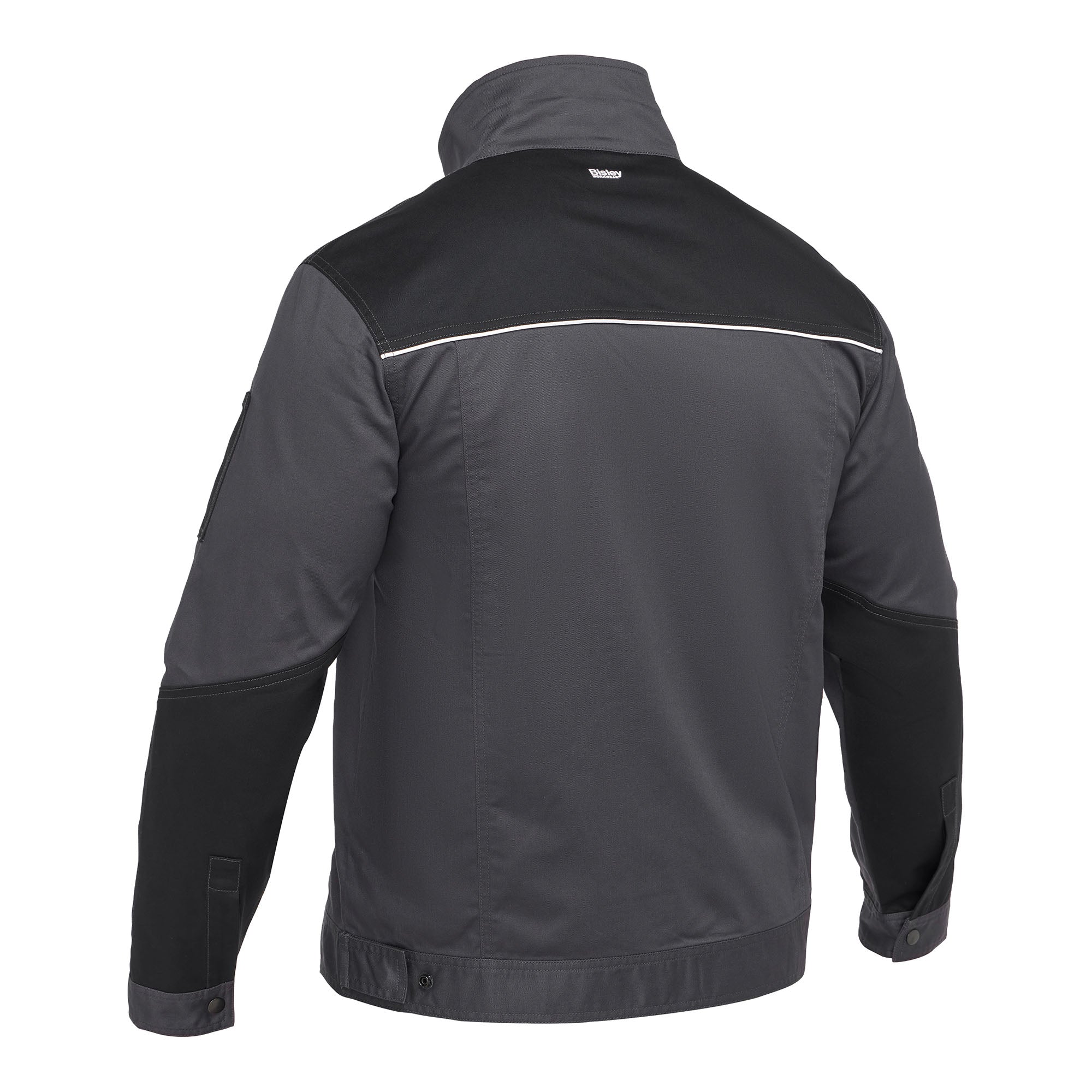 BISLEY Oliver Arbeitsjacke grau Hinteransicht #farbe_grau