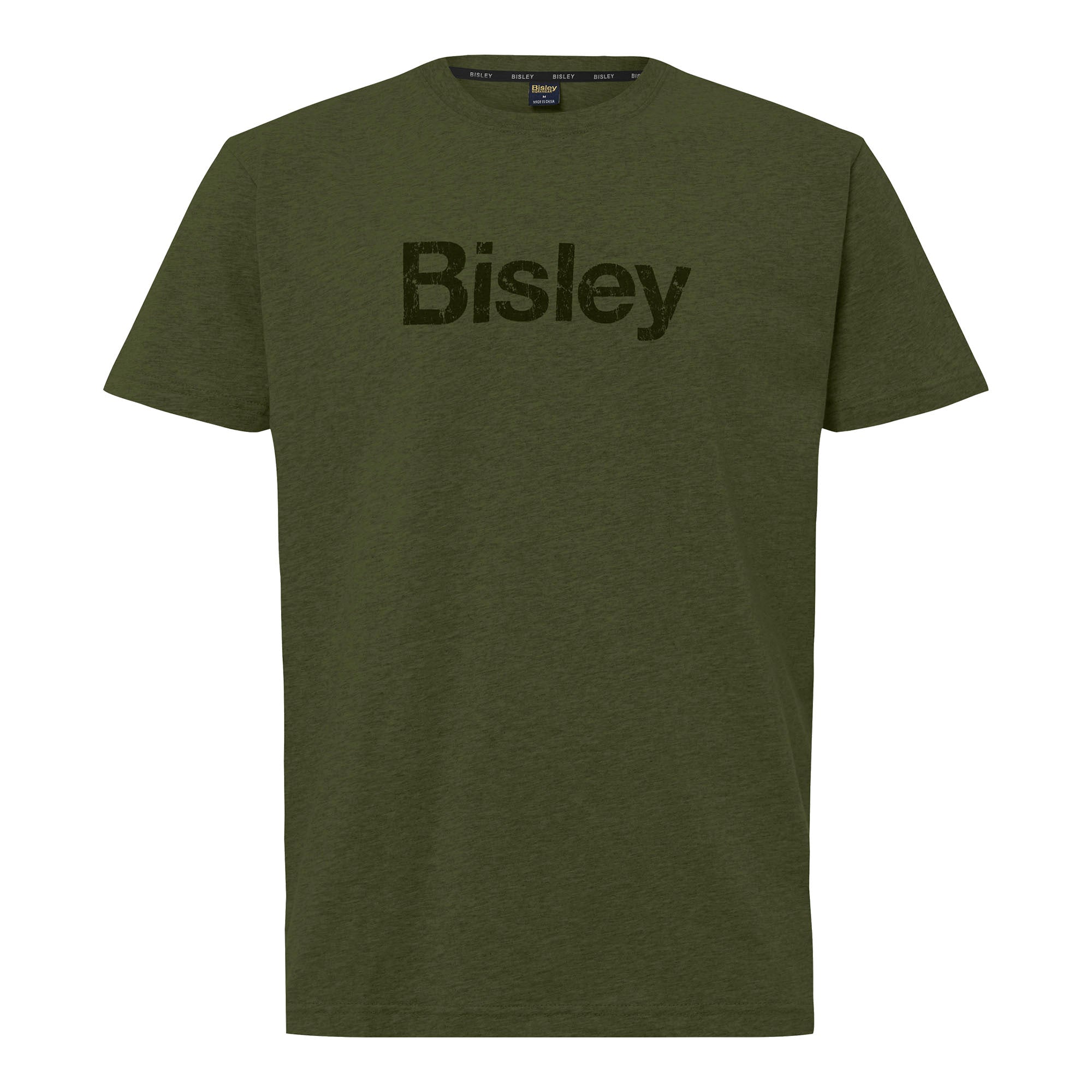 BISLEY COTTON LOGO T-Shirt grün Herren Frontansicht #farbe_grün
