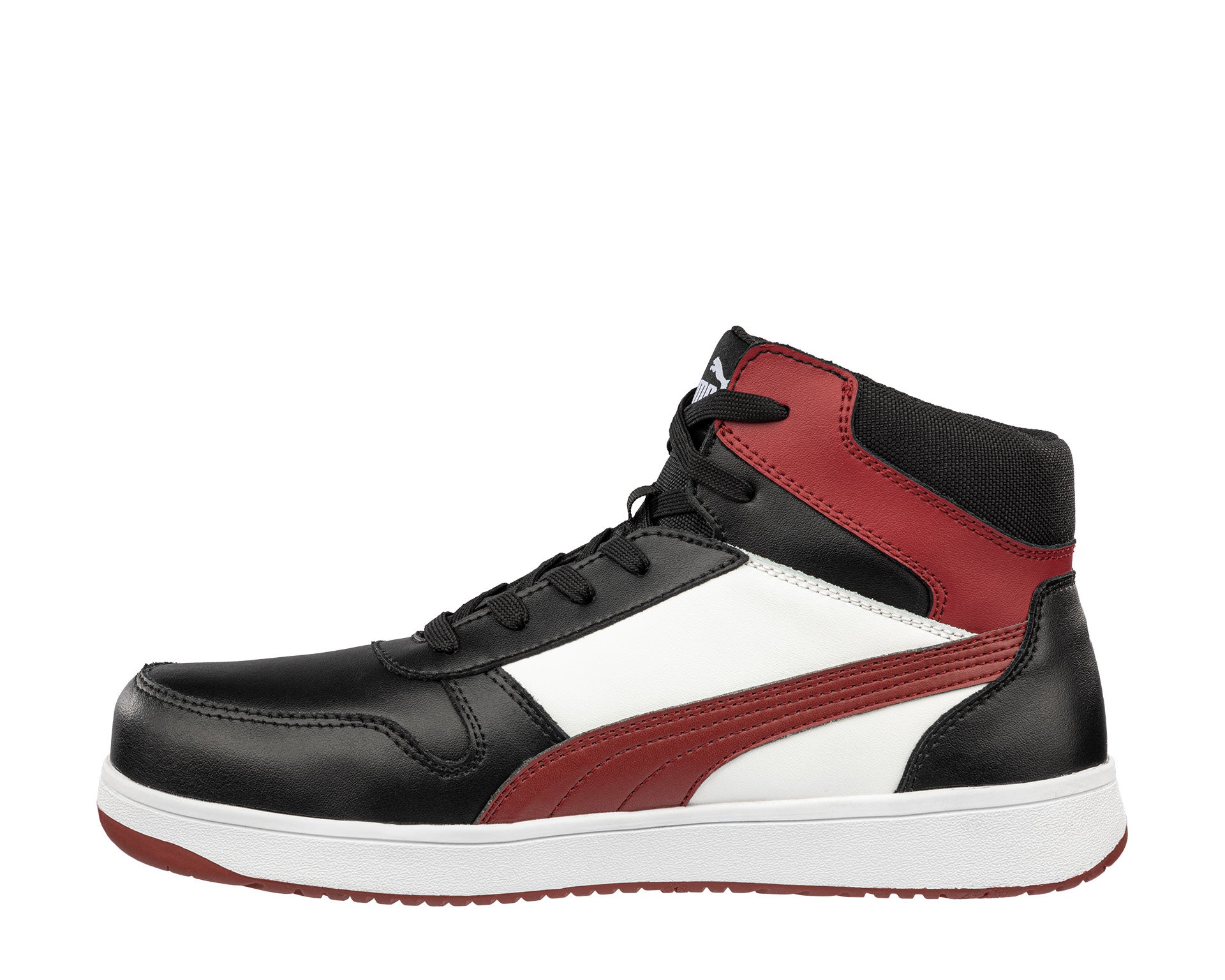 PUMA SAFETY FRONTCOURT MID Sicherheitsschuh S3L ESD rot Herren links #farbe_rot