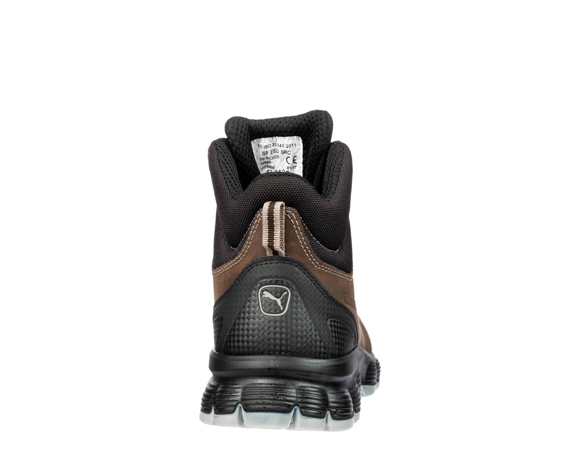 PUMA SAFETY CONDOR MID Sicherheitsschuh S3L ESD braun Herren Rückansicht #farbe_braun