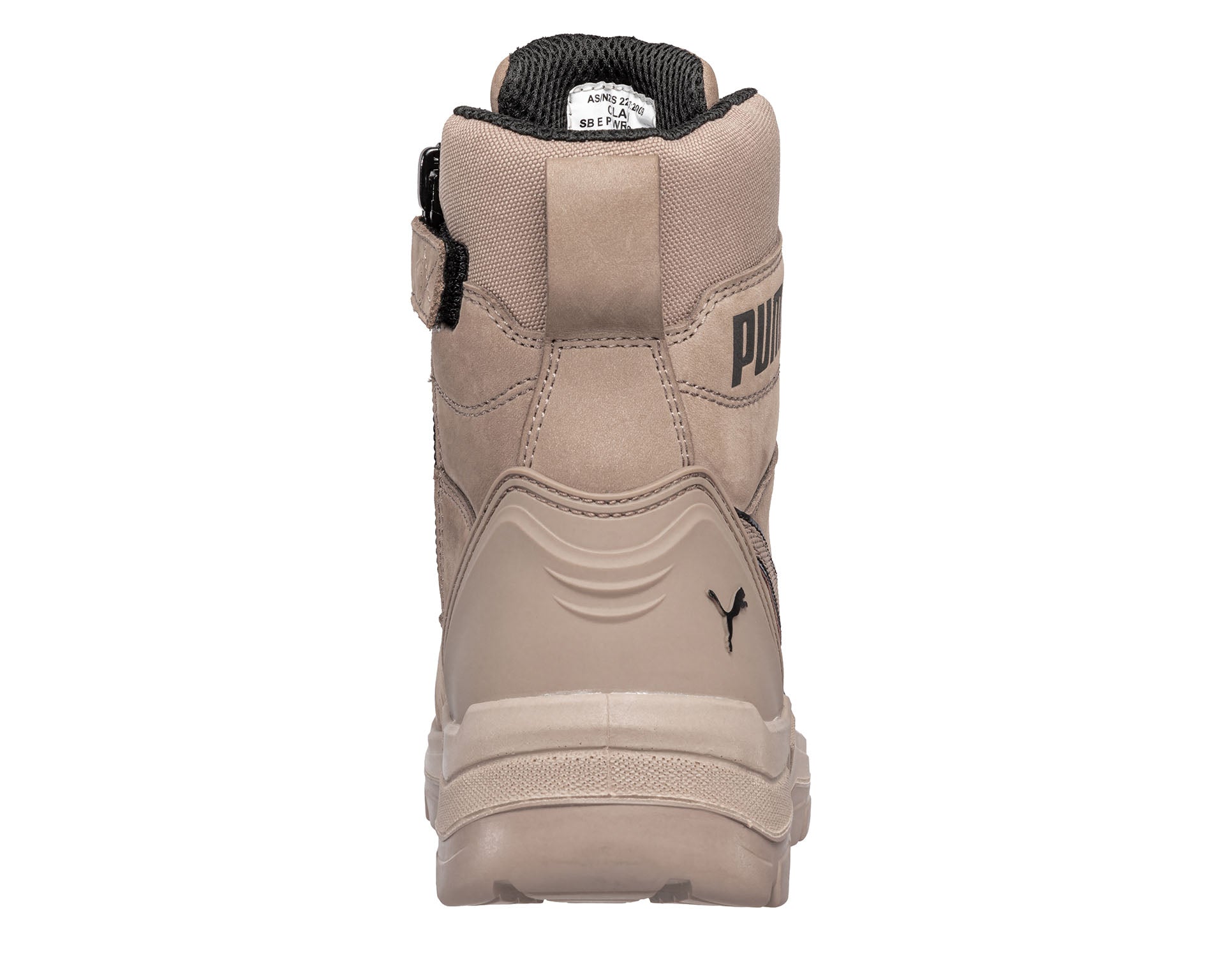 PUMA SAFETY CONQUEST HIGH Sicherheitsschuh S3 beige Herren Rückansicht #farbe_beige