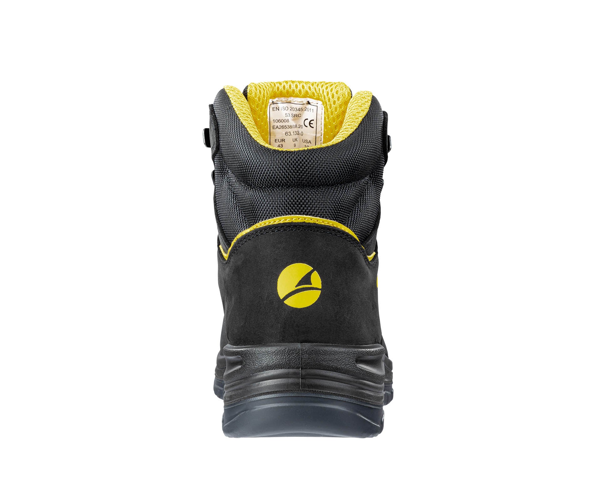 ALBATROS GRAVEL MID Sicherheitsschuh S3 schwarz Herren Rückansicht