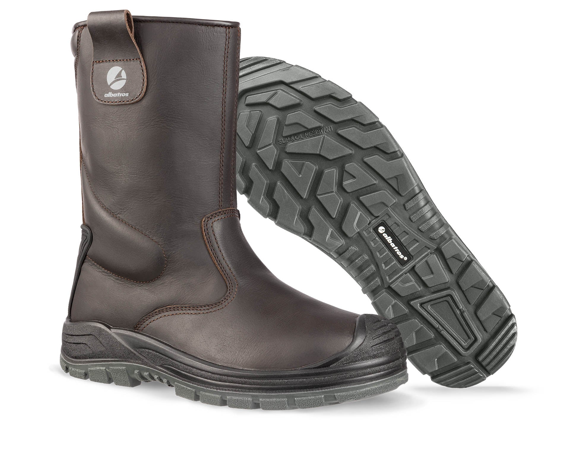 ALBATROS Rigger Boot Stiefel S3 braun Paarbild