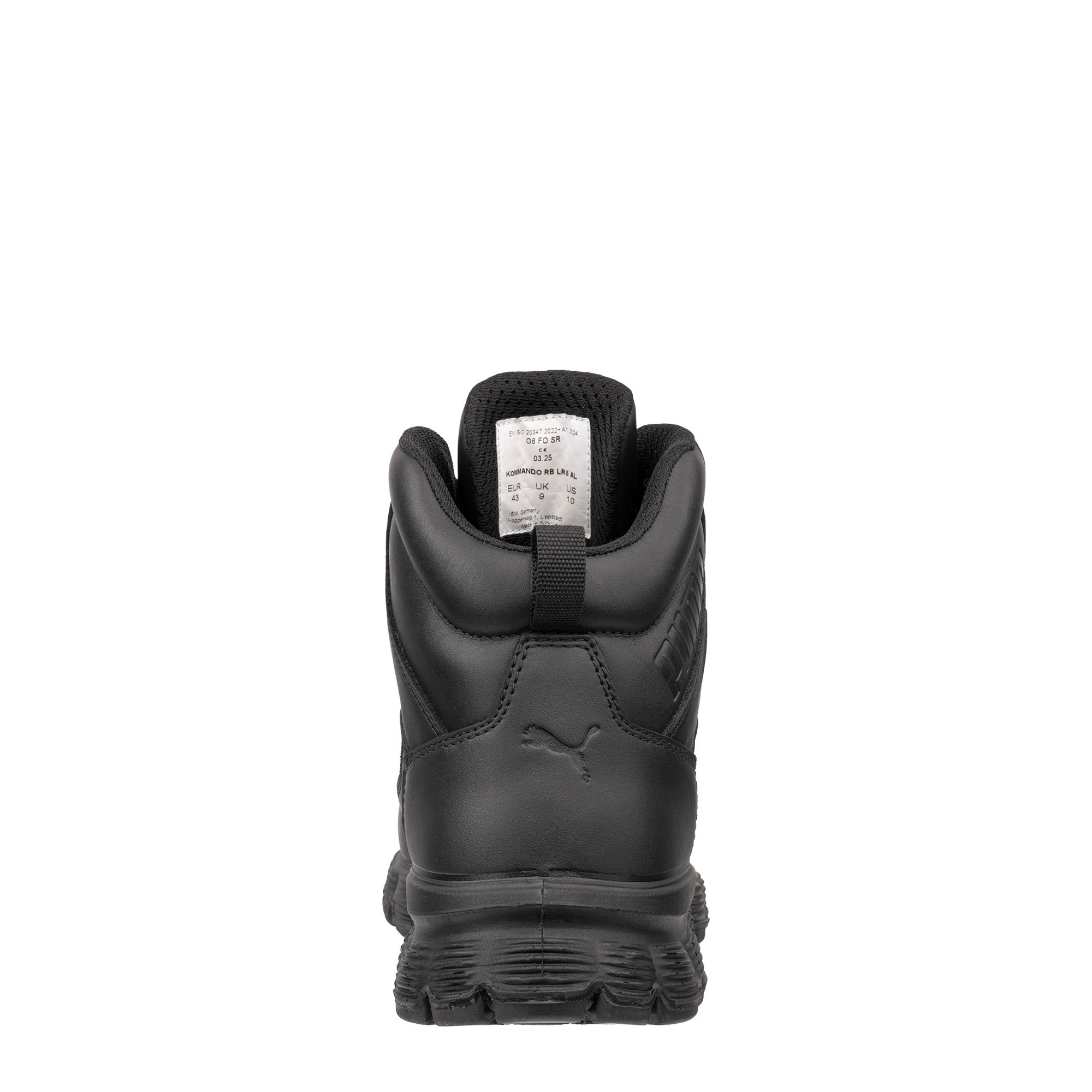 PUMA SAFETY KOMMANDO RB L6 Berufsschuh O6 schwarz Herren Rückansicht