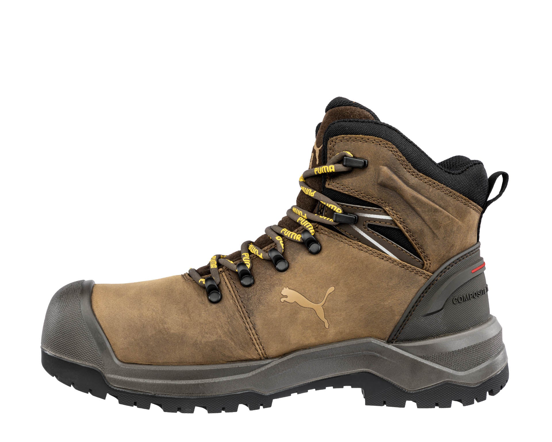 PUMA SAFETY IRON HD MID Sicherheitsschuh S3S braun Herren links #farbe_braun