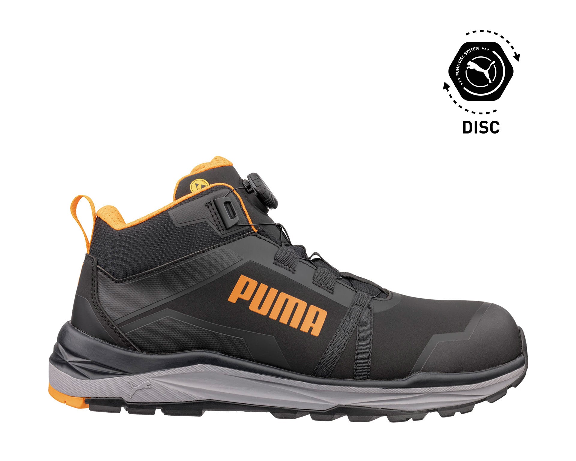 PUMA SAFETY KANYON MID DISC Sicherheitsschuh S3S ESD schwarz rechts