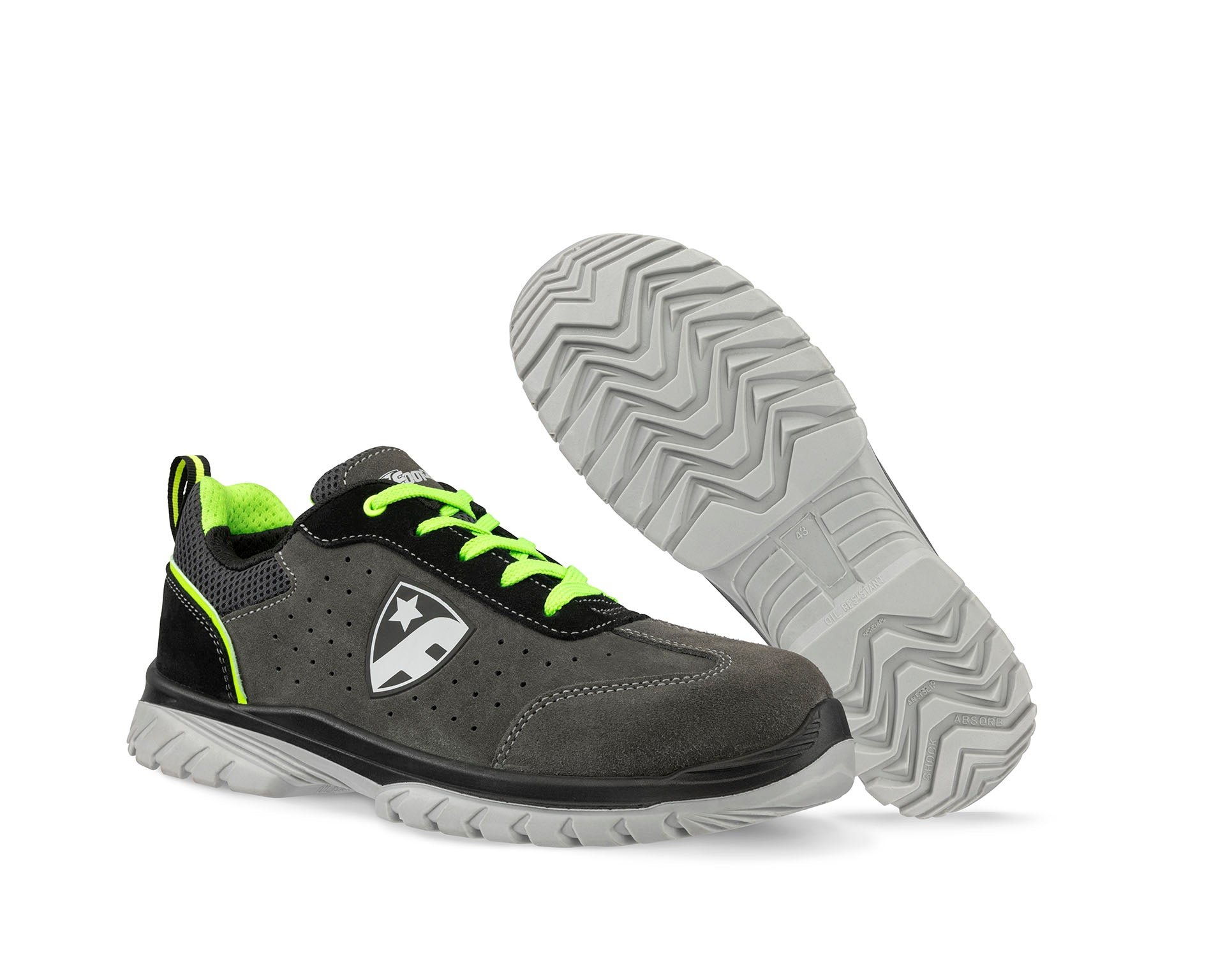 FOOTGUARD SMART LOW Sicherheitsschuh S1P grün Paarbild #farbe_grün