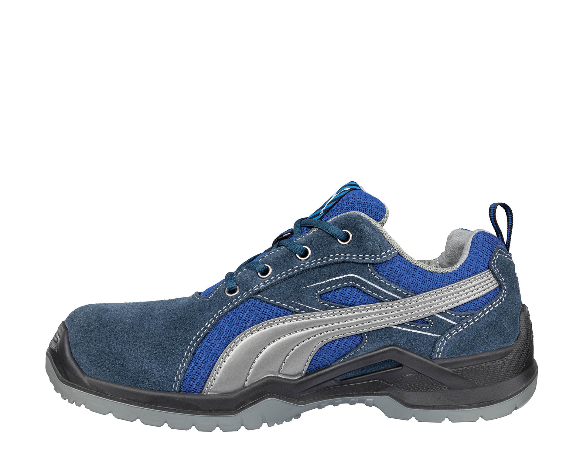 PUMA SAFETY OMNI LOW Sicherheitsschuh S1P blau Herren links #farbe_blau