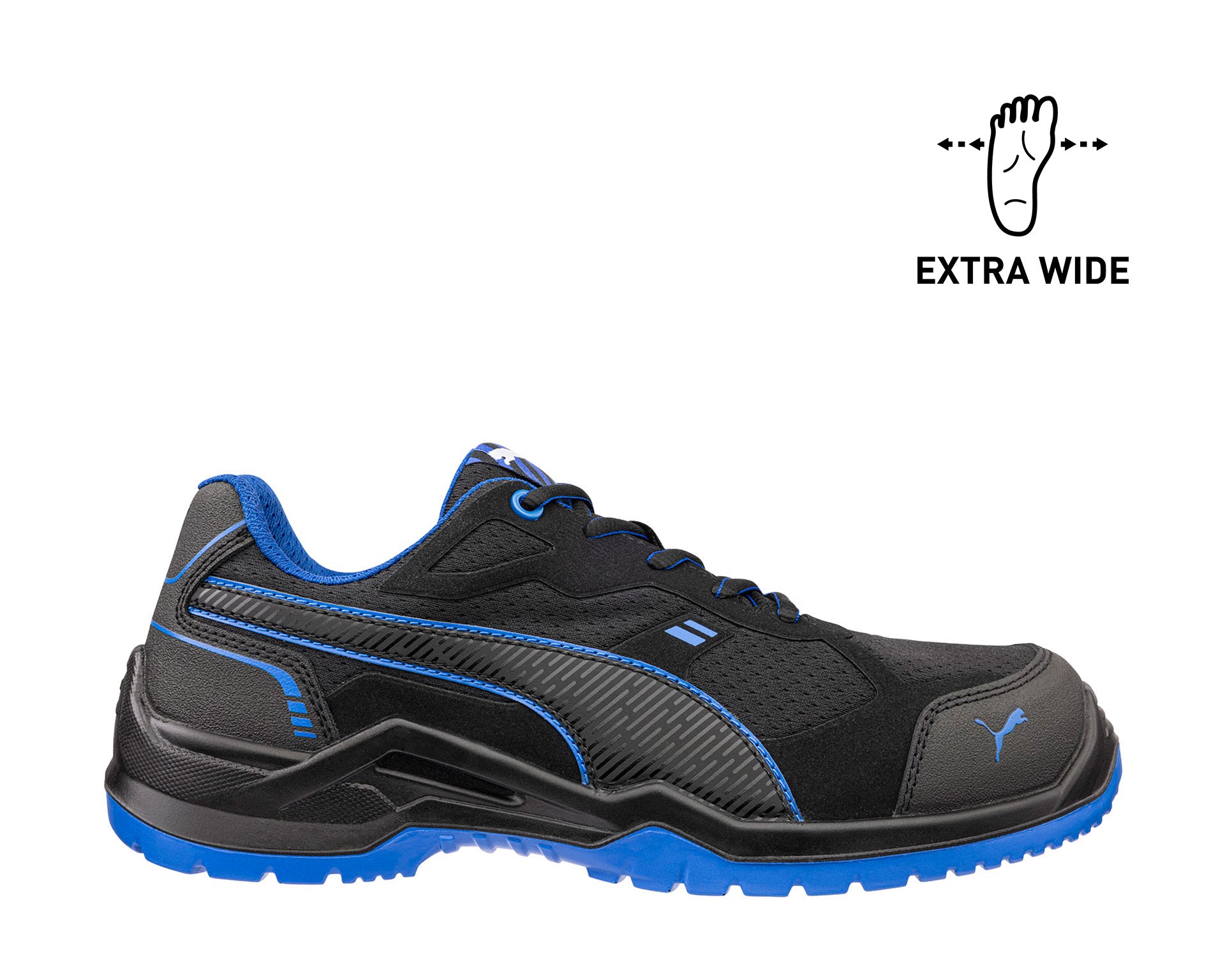 PUMA SAFETY FUSE TC LOW EXTRA BREIT Sicherheitsschuh S1PS ESD schwarz rechts