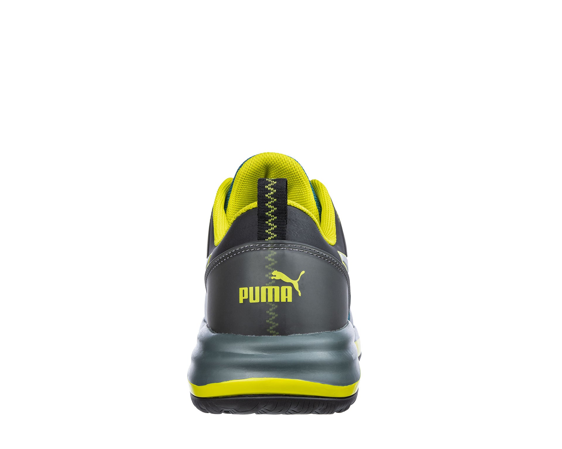 PUMA SAFETY CHARGE LOW Sicherheitsschuh S1P ESD grün Rückansicht #farbe_grün