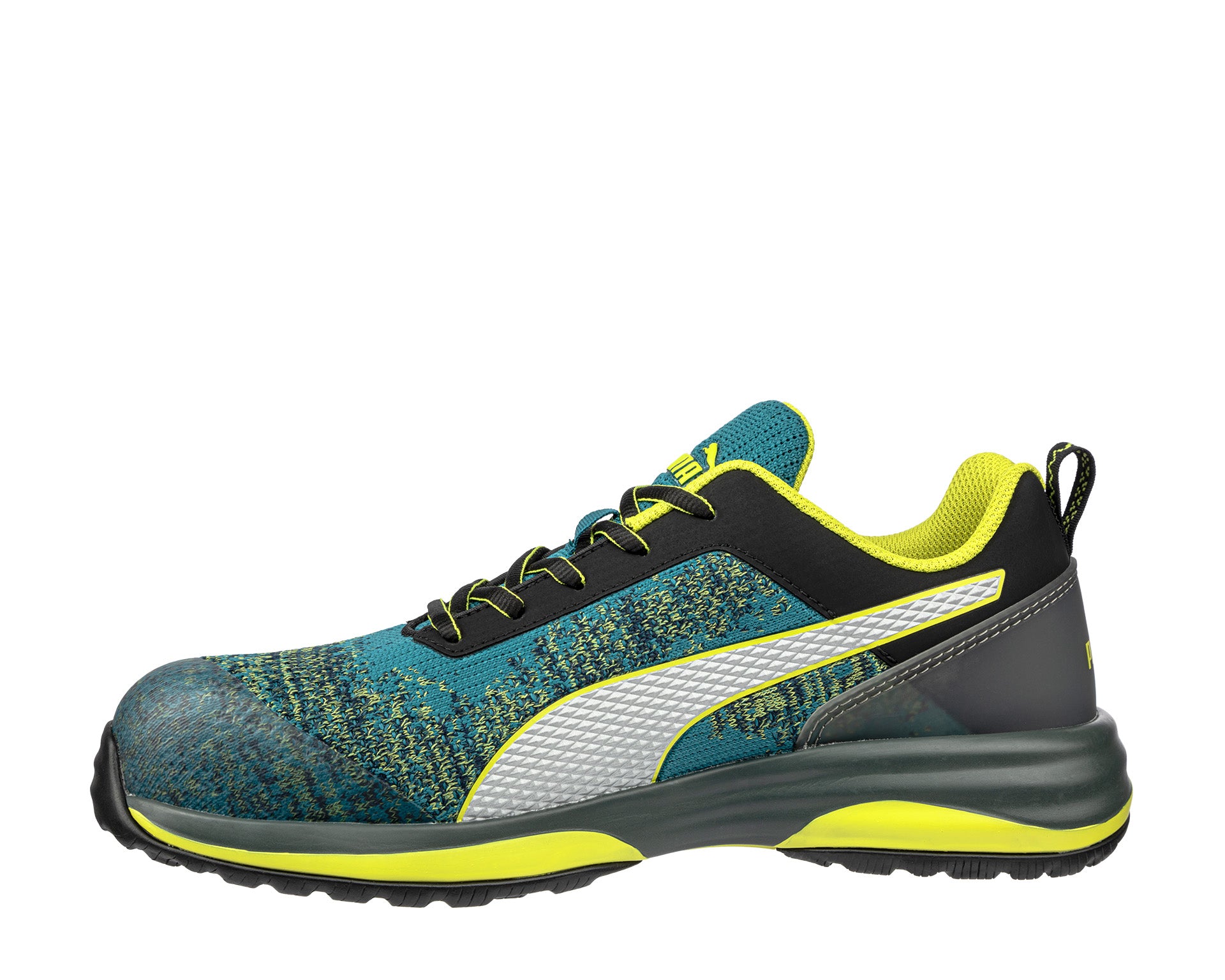 PUMA SAFETY CHARGE LOW Sicherheitsschuh S1P ESD grün links #farbe_grün