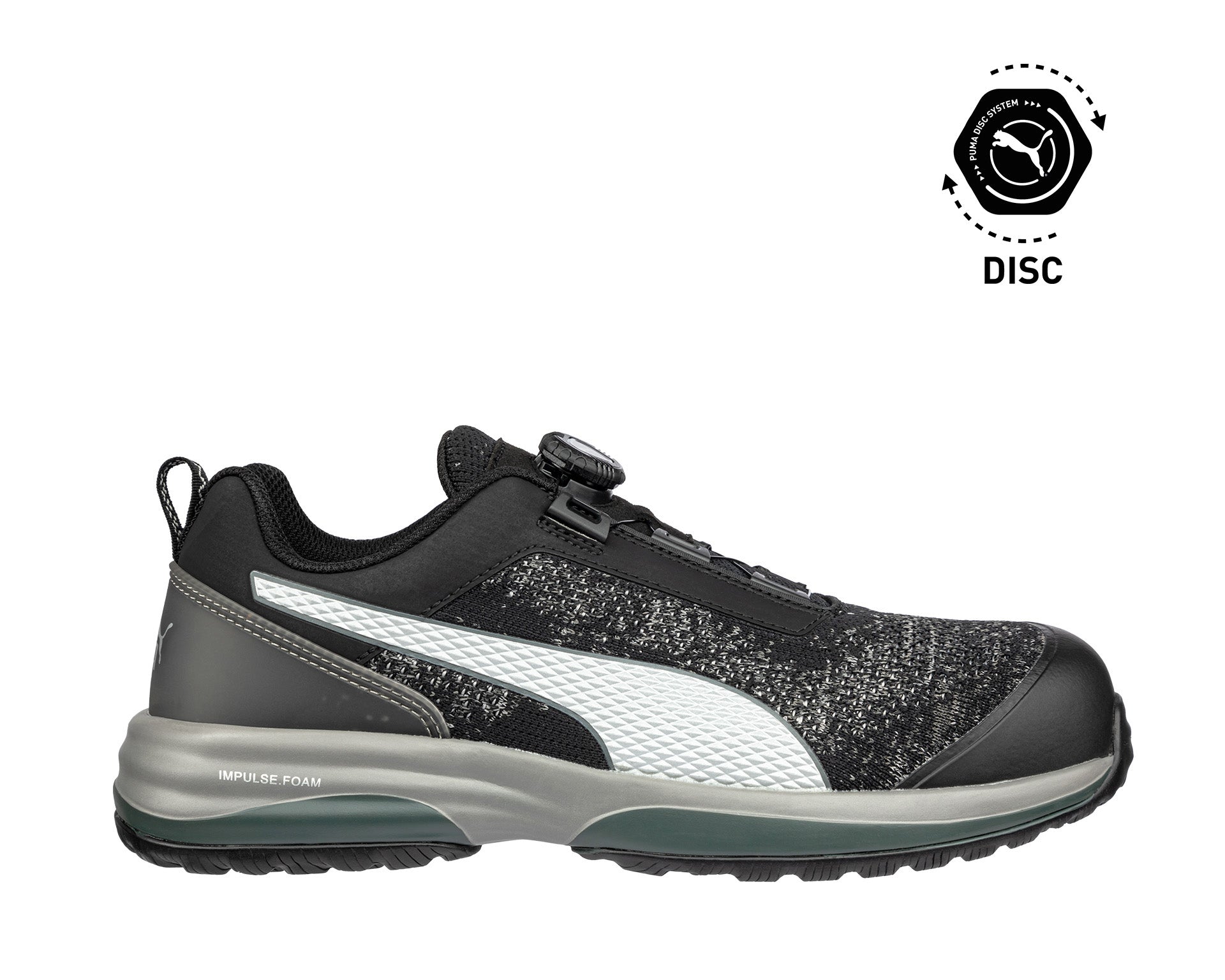 PUMA SAFETY CHARGE DISC LOW Sicherheitsschuh S1P ESD schwarz rechts