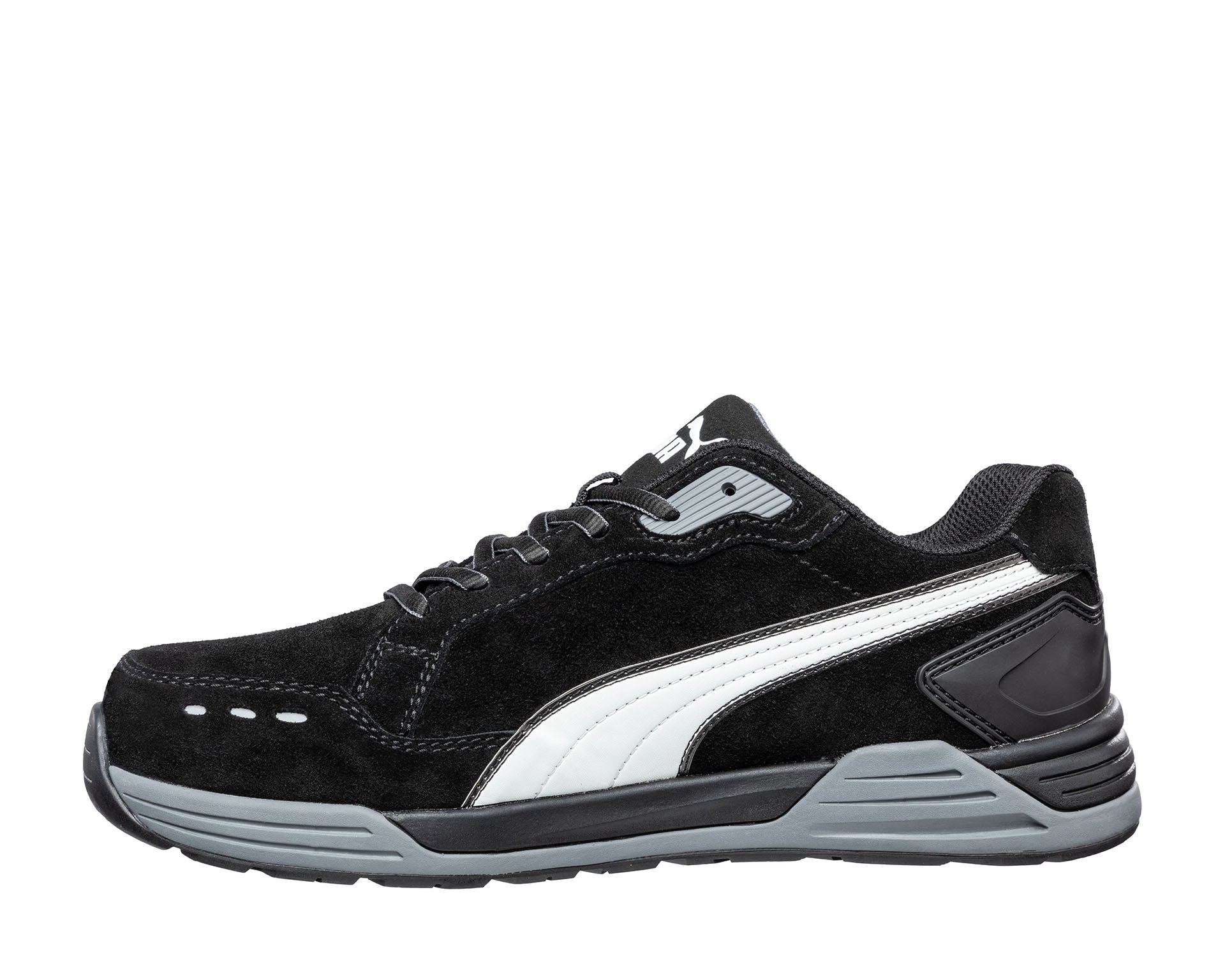 PUMA SAFETY AIRTWIST LOW Sicherheitsschuh S3 ESD schwarz Herren links #farbe_schwarz