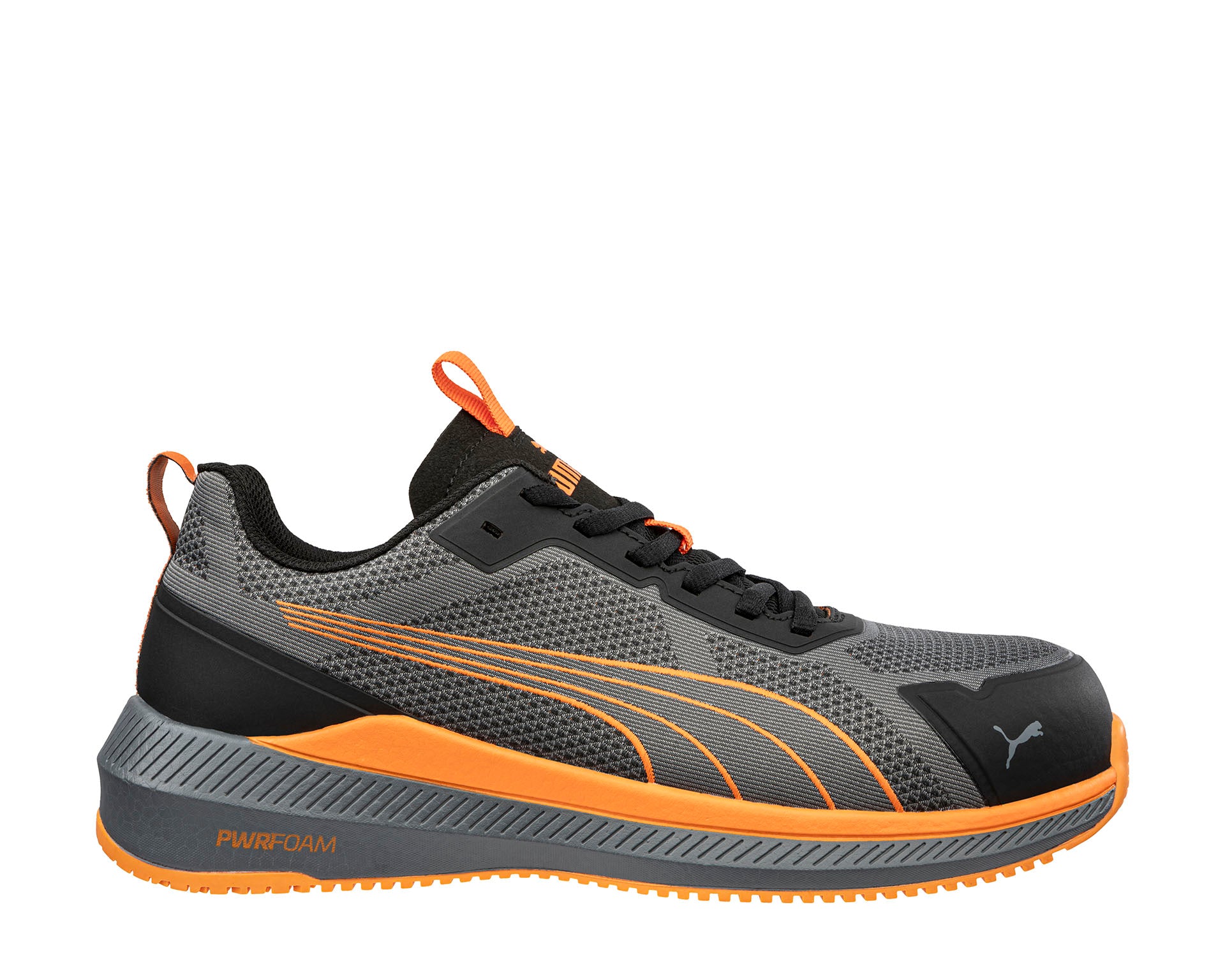 PUMA SAFETY SLIDE LOW Sicherheitsschuh S1PS ESD grau-orange Herren rechts #farbe_grau-orange