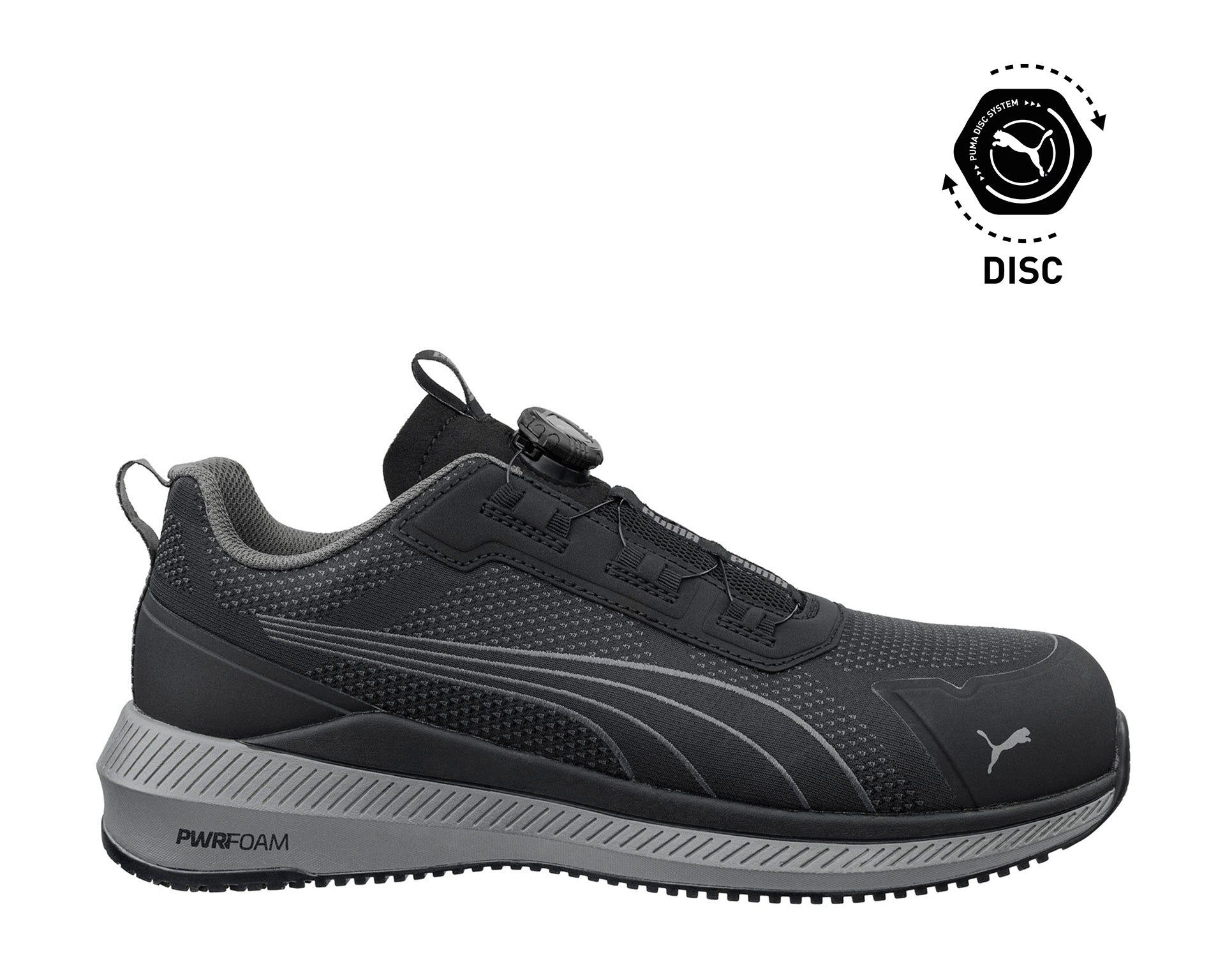 PUMA SAFETY SLIDE DISC LOW Sicherheitsschuh S1PS ESD schwarz Herren rechts
