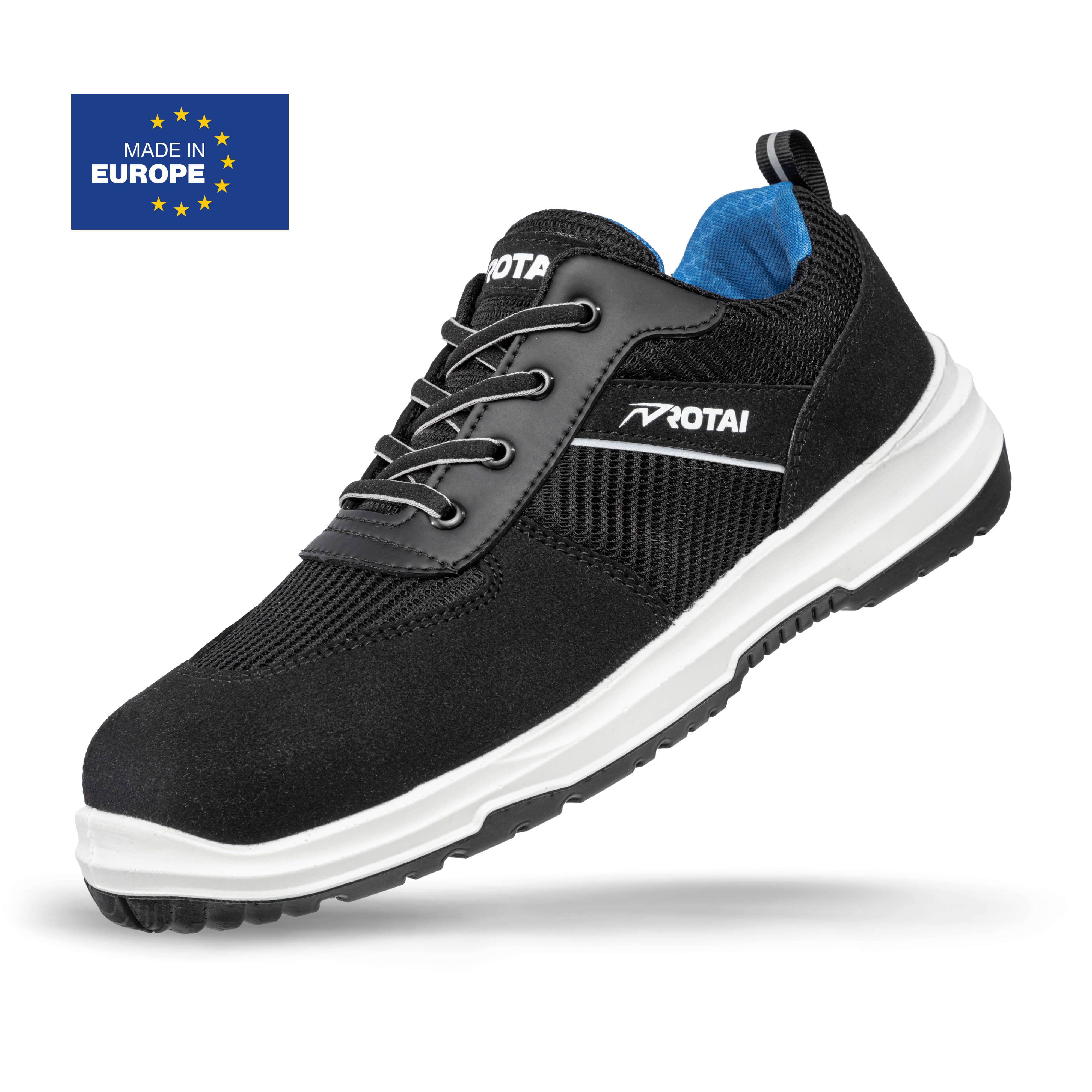 ROTAI RS PRO 22 Sicherheitsschuh S1P ESD schwarz Seitenansicht #farbe_schwarz-weiß