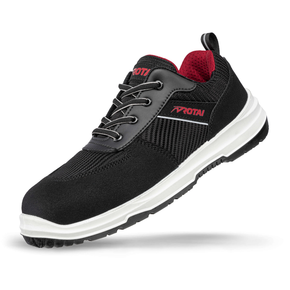 ROTAI RS PRO 22 Sicherheitsschuh S1P ESD schwarz Seitenansicht #farbe_schwarz-rot