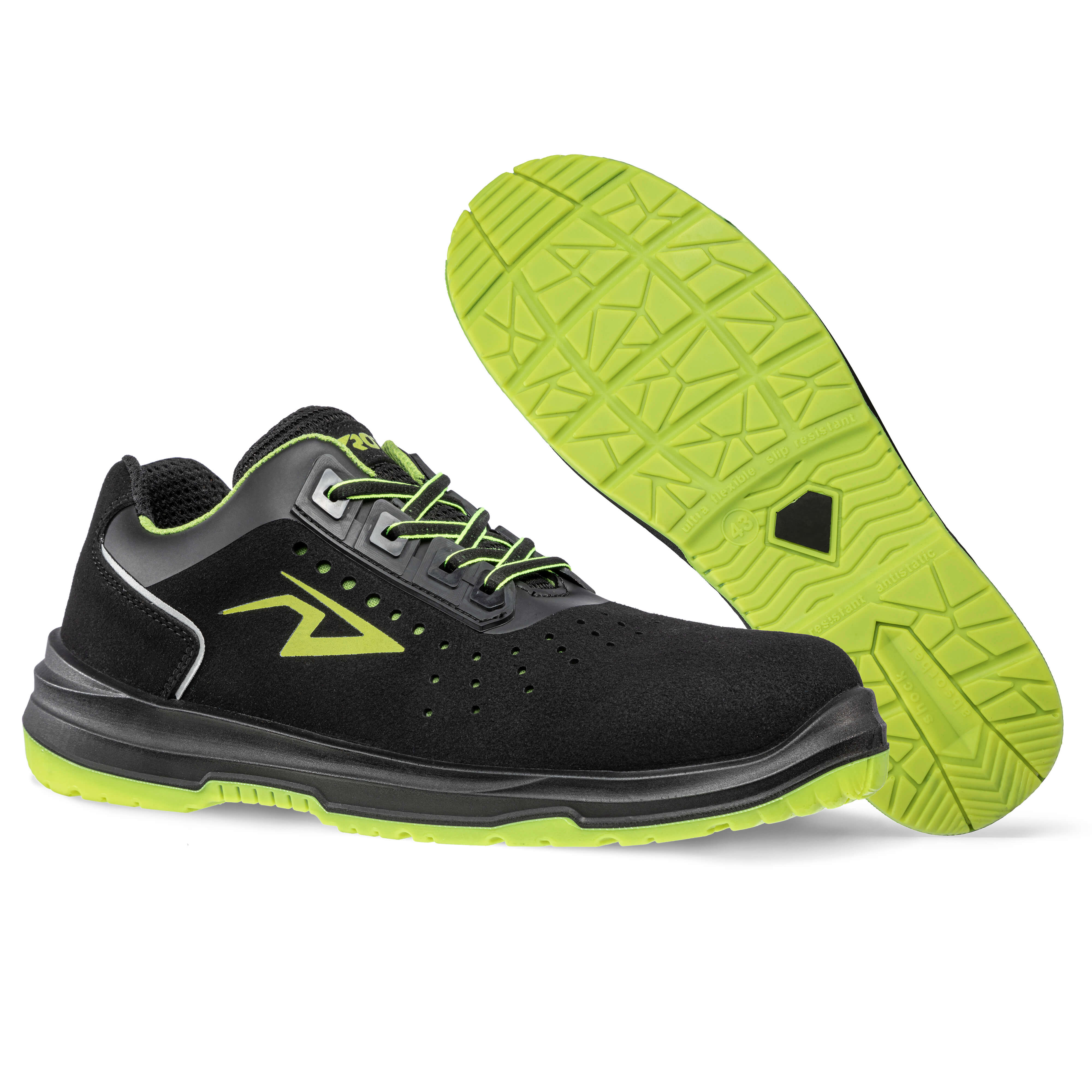 ROTAI RS PRO 22 Sicherheitsschuh S1P ESD schwarz Paaransicht #farbe_schwarz-grün