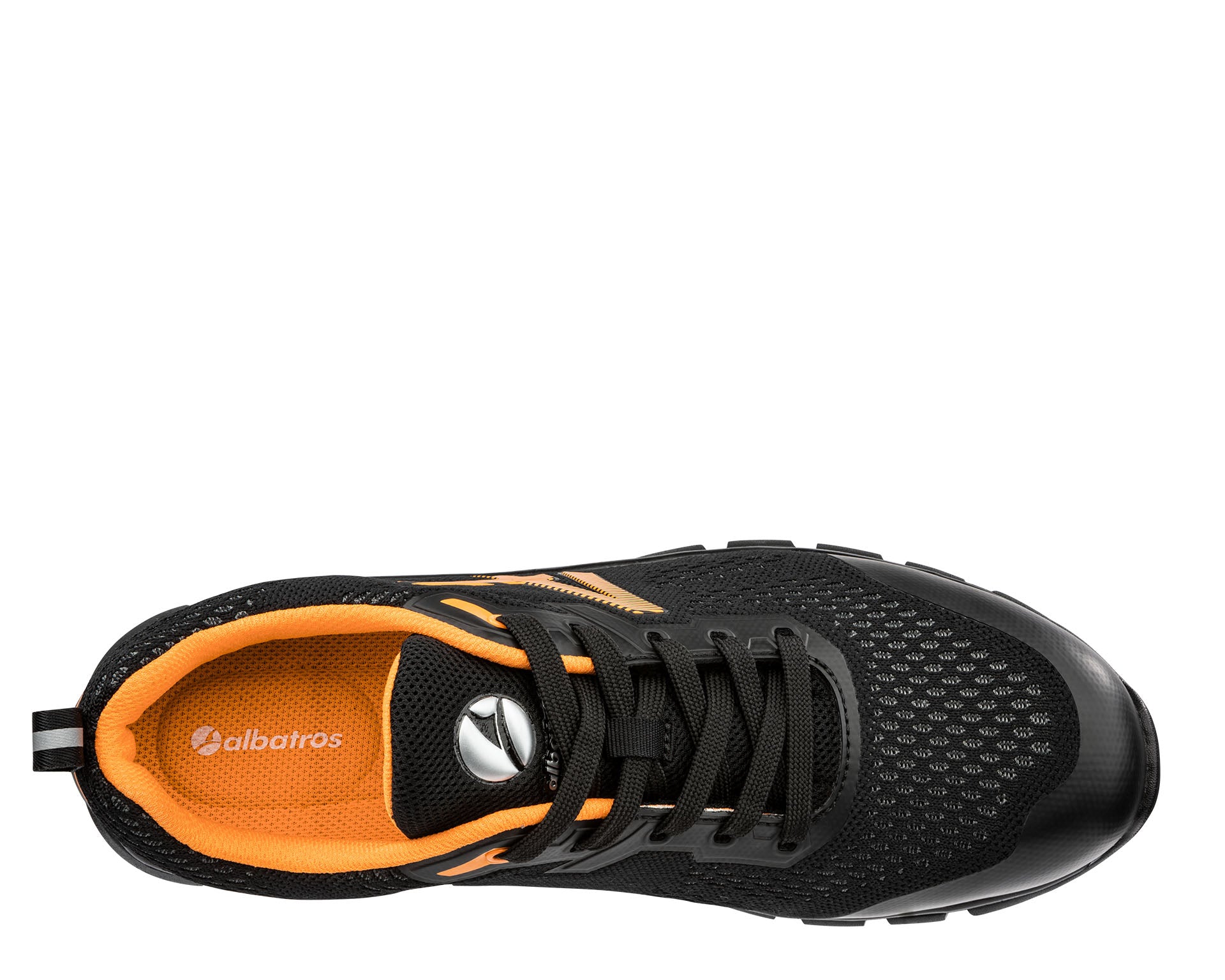 ALBATROS LEVITATE GREY LOW Sicherheitsschuh S1PS orange oben #akzentfarbe_orange