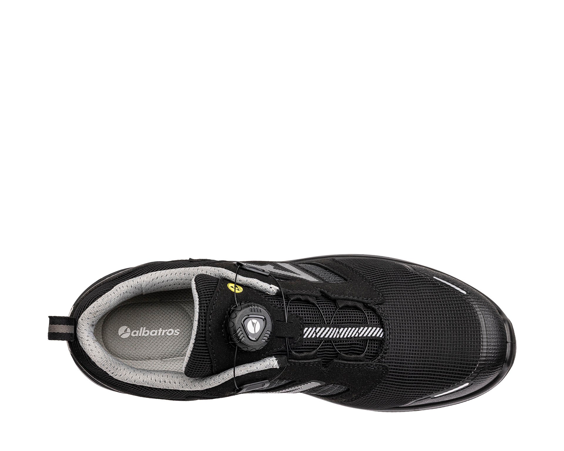 ALBATROS AIRFLOW BLK QL LOW Sicherheitsschuh S1PL ESD schwarz oben