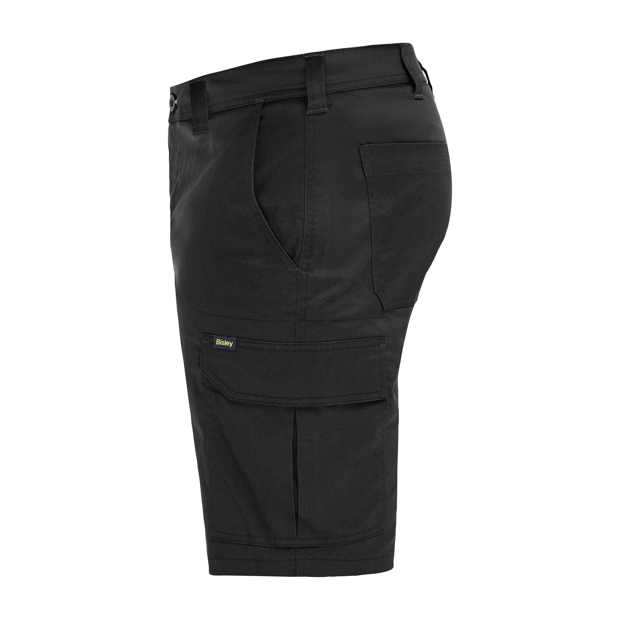 BISLEY DEKKSON SHORTS Mechanical Stretch-Shorts schwarz Seitenansicht links #farbe_schwarz