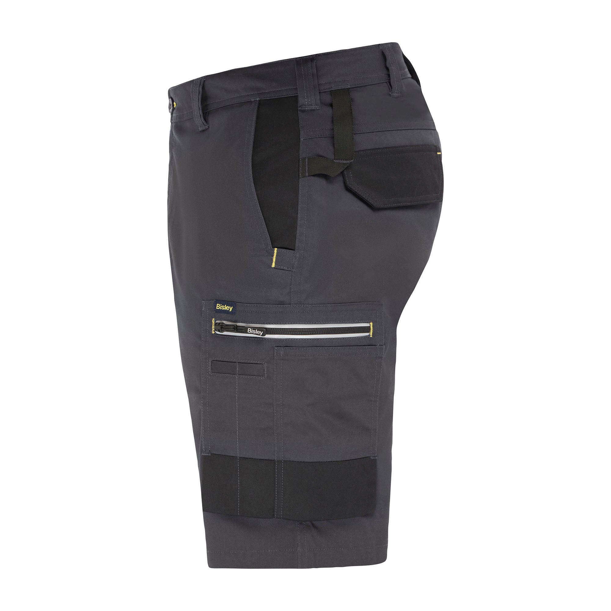 BISLEY OLIVER TWO-TONE SHORTS Cargo-Shorts grau Vorderansicht links #farbe_grau