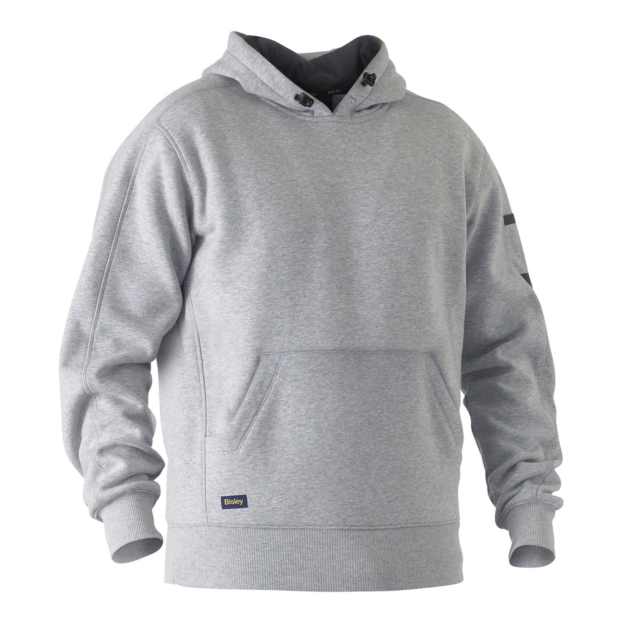 BISLEY WORK FLEECE HOODIE grau Herren Rückansicht #farbe_grau