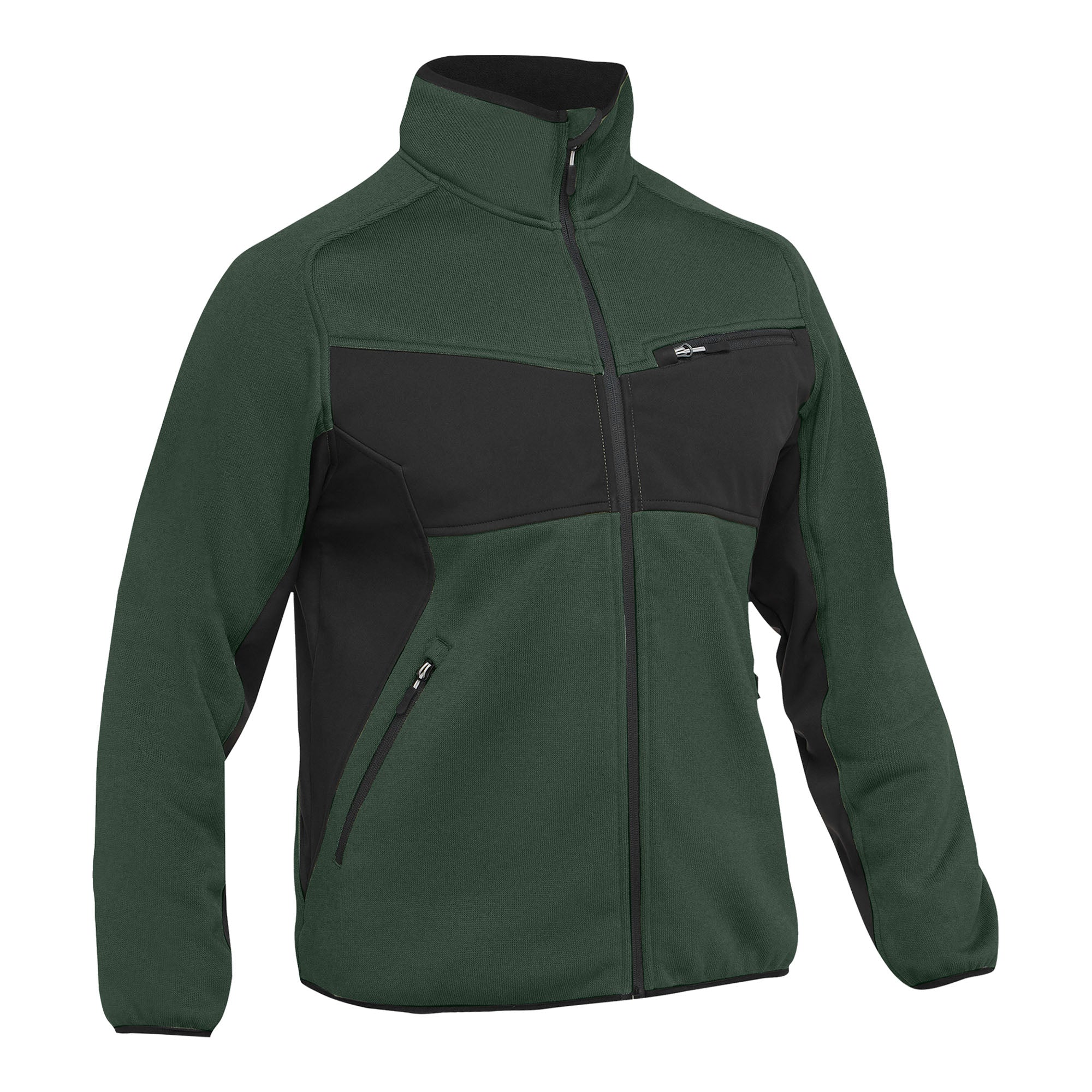 BISLEY Concept Knit Softshelljacke grün Vorderansicht #farbe_grün