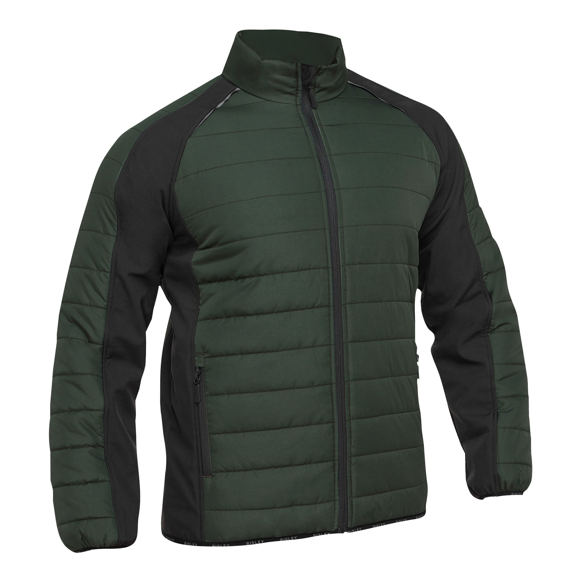 BISLEY Nares Softshelljacke grün Vorderansicht #farbe_grün