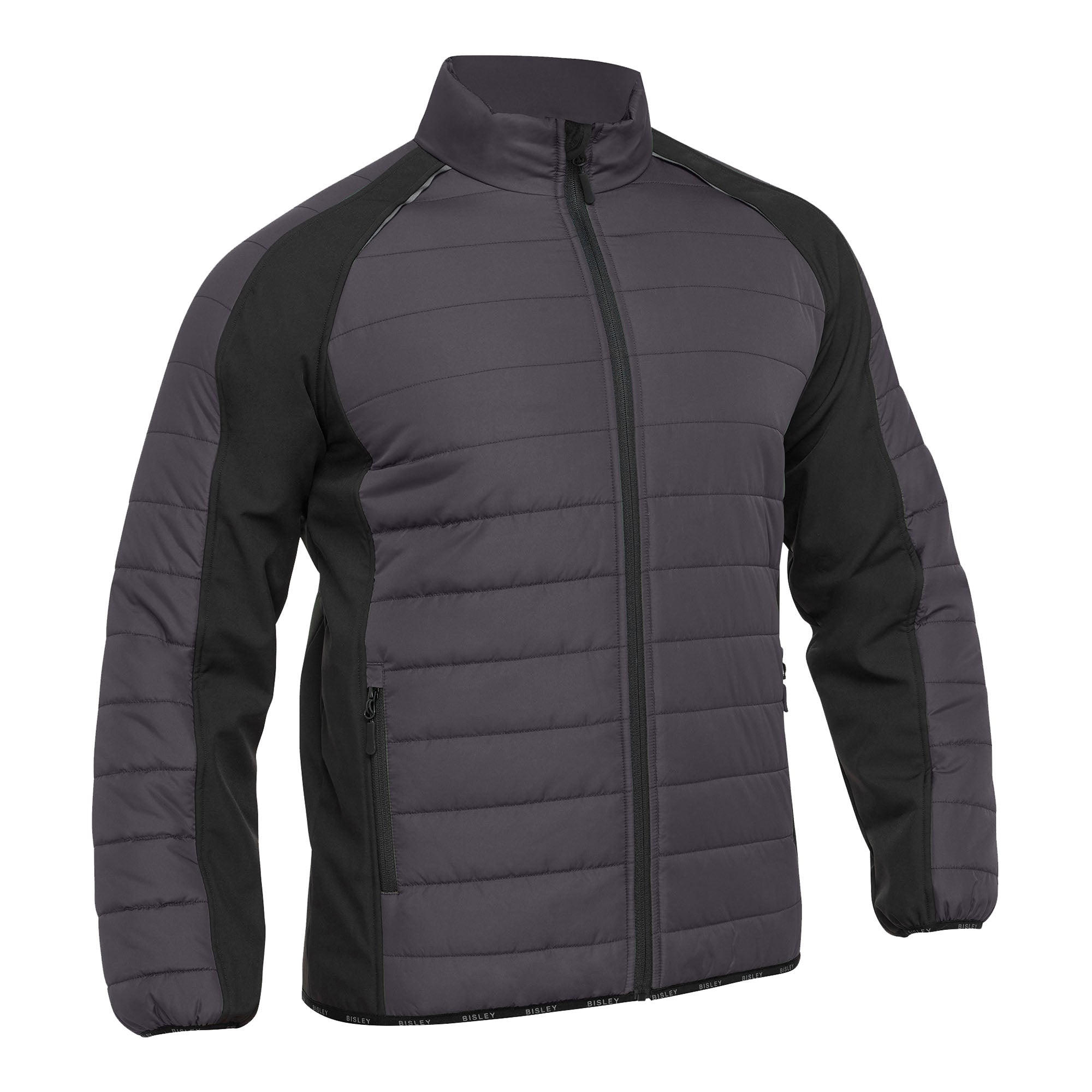BISLEY Nares Softshelljacke grau Vorderansicht #farbe_grau