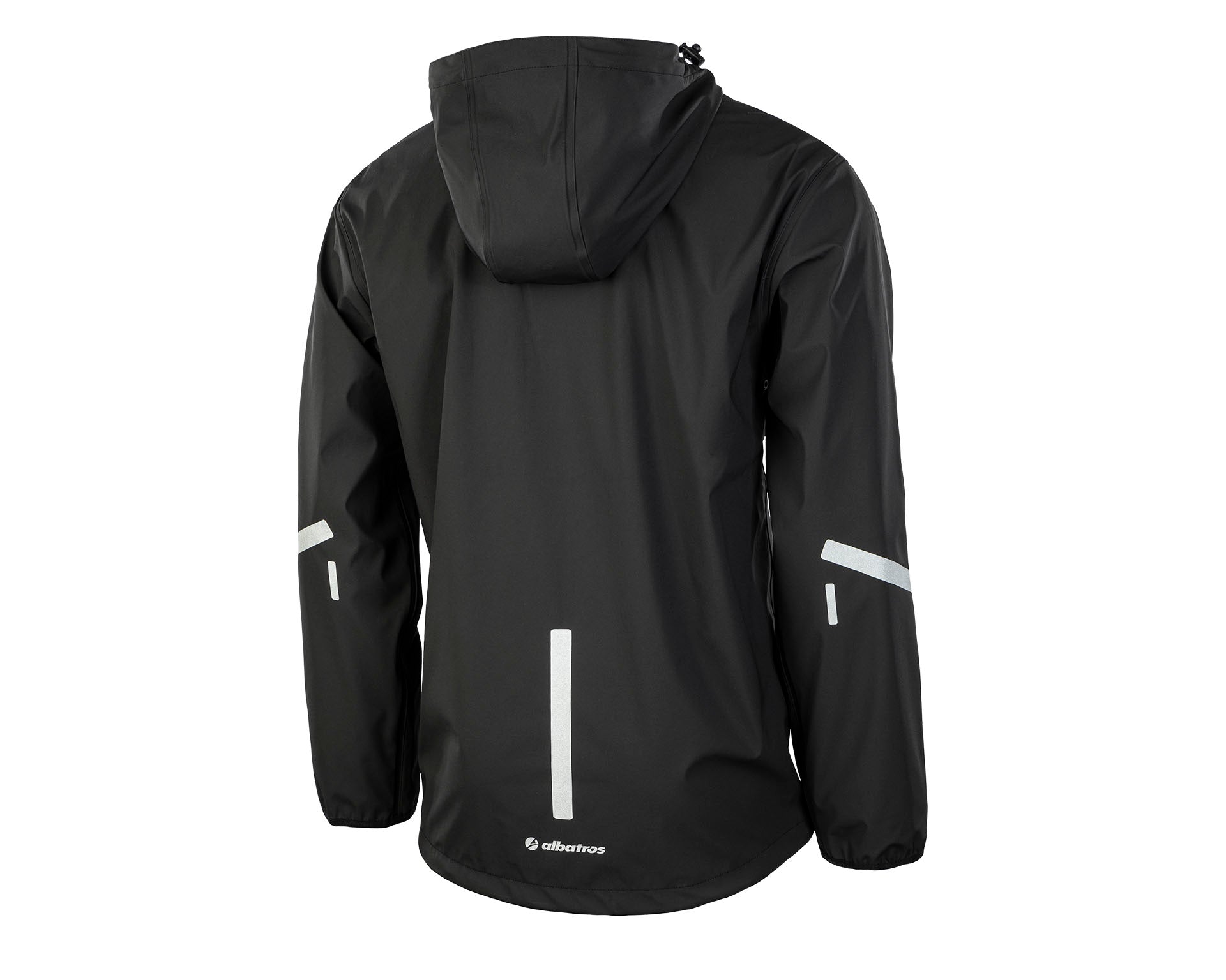 ALBATROS HADLEY Regenjacke schwarz Herren Rückansicht #farbe_schwarz
