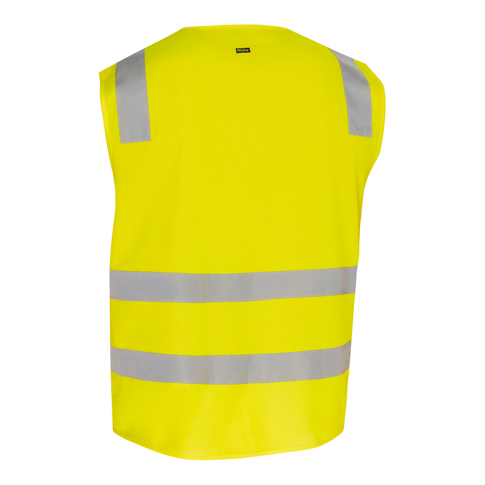 BISLEY HI VIS Weste gelb Rückansicht #farbe_gelb