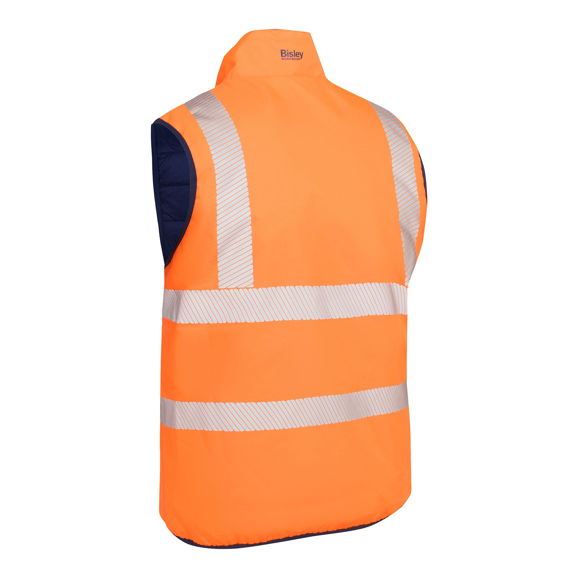 BISLEY ASHTON HI VIS Wende-Daunenweste orange Rückansicht #farbe_orange