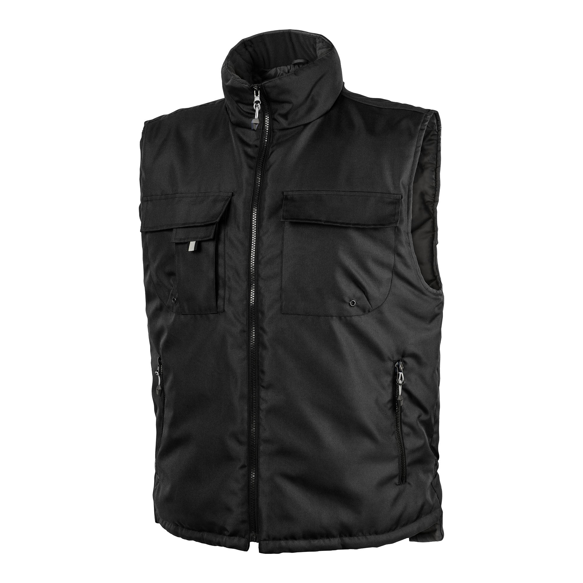 BISLEY HERTZ Arbeitsweste schwarz Herren Vorderansicht #farbe_schwarz