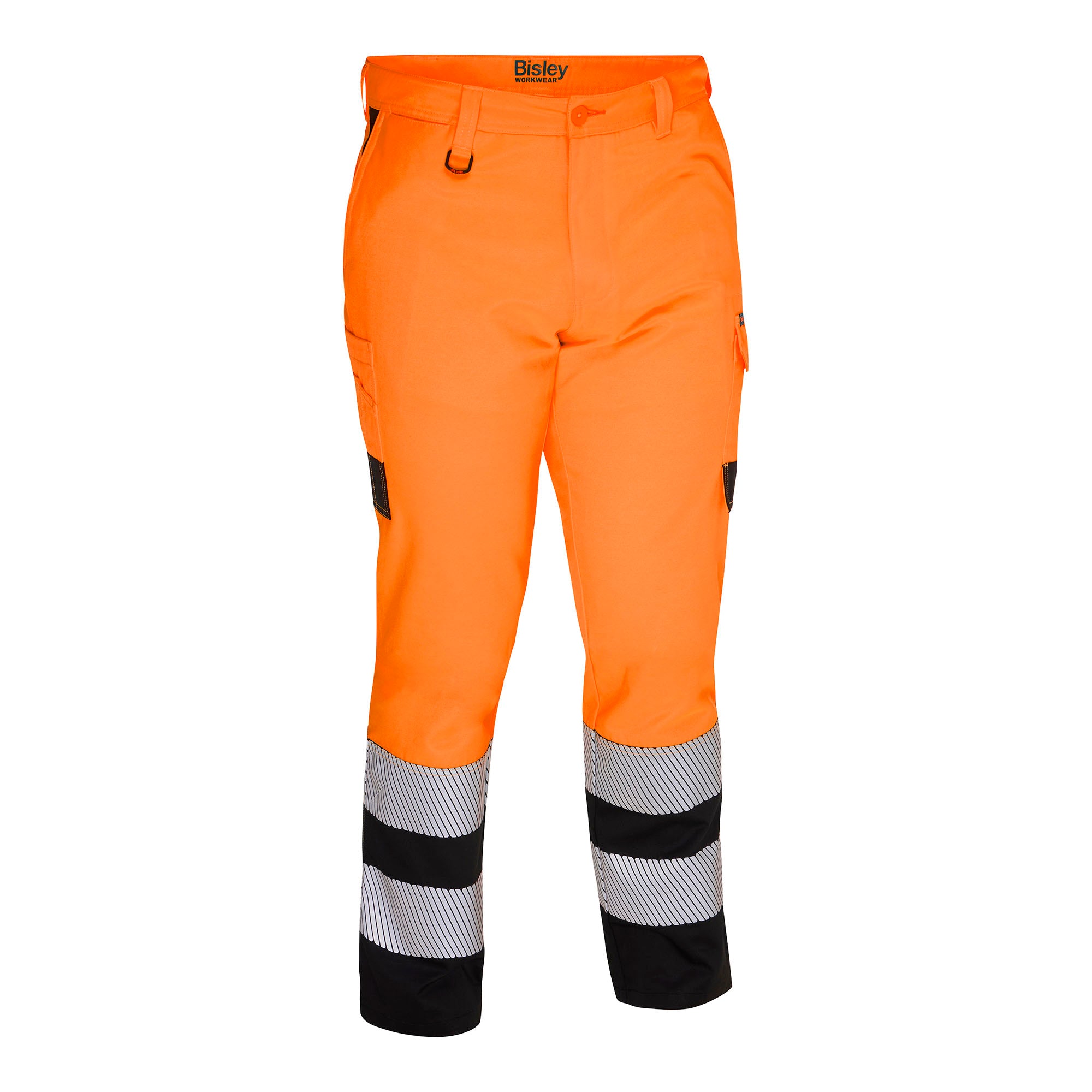 BISLEY STRAVEN TWO-TONE TRS HI VIS Bundhose orange Herren Vorderansicht #farbe_orange