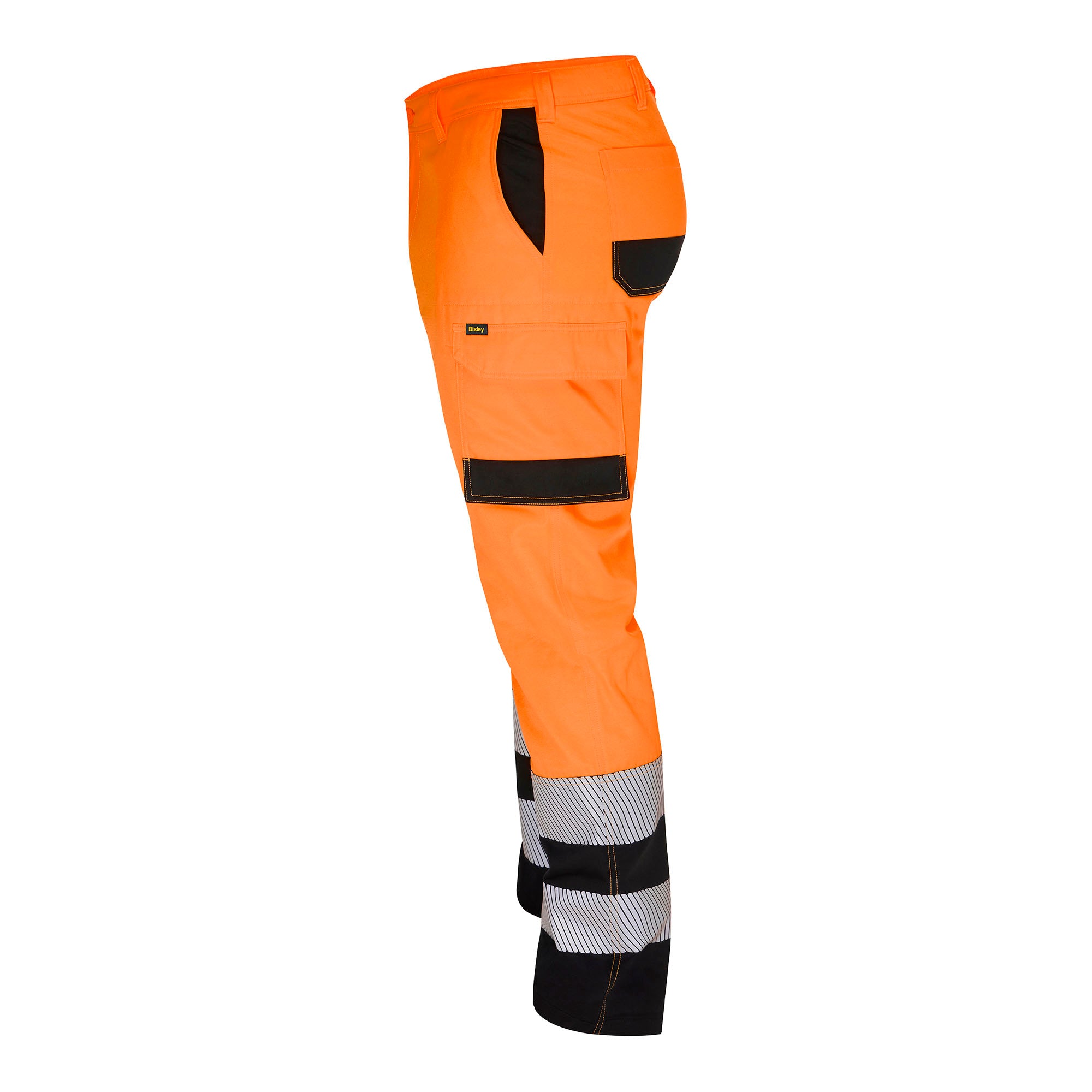 BISLEY STRAVEN TWO-TONE TRS HI VIS Bundhose orange Herren Seitenansicht links #farbe_orange