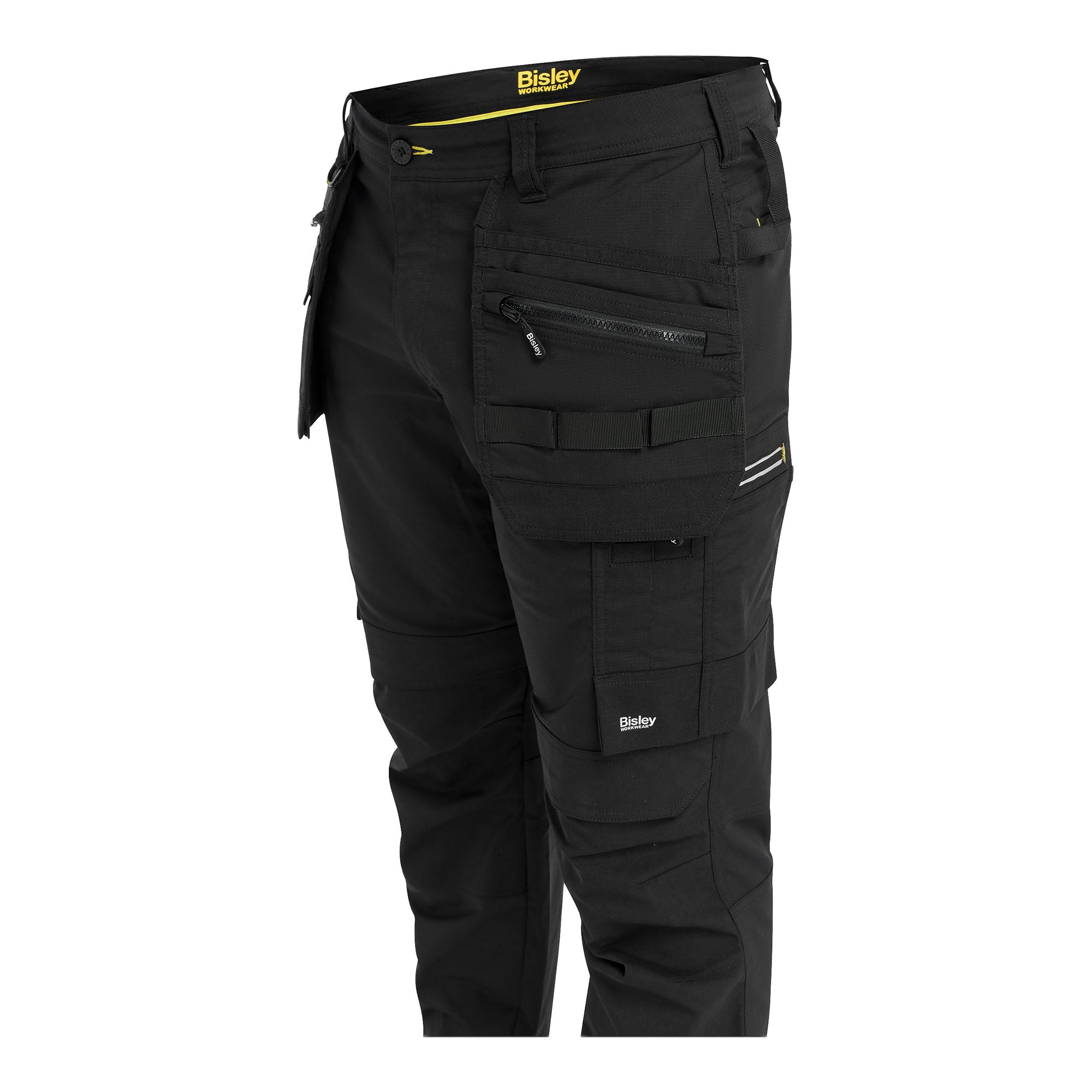 BISLEY Maddox Two-Tone Trs Arbeitshose schwarz Detailansicht Links #farbe_schwarz