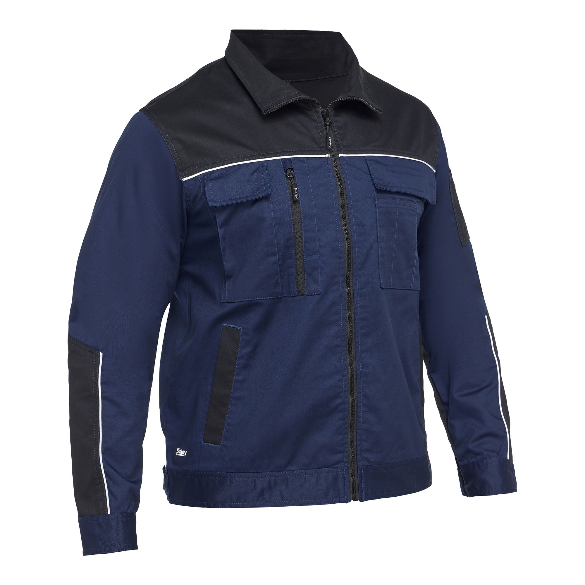 BISLEY Oliver Arbeitsjacke blau Vorderansicht #farbe_blau
