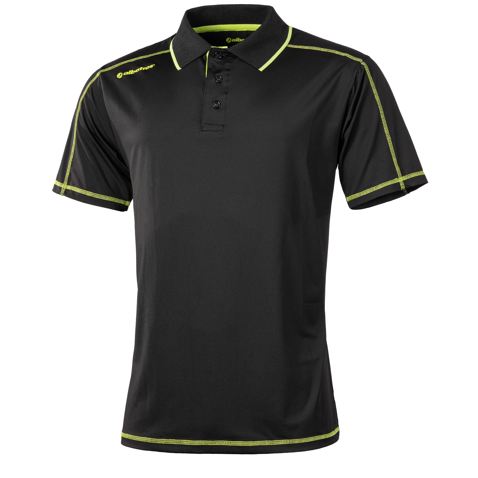 ALBATROS CLIMA Poloshirt schwarz-gelb Vorderansicht #akzentfarbe_gelb
