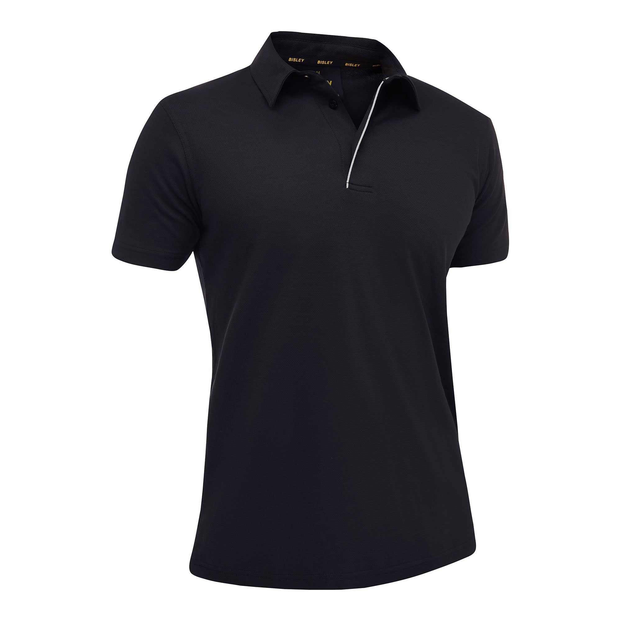 BISLEY Poloshirt schwarz Herren Vorderansicht #farbe_schwarz