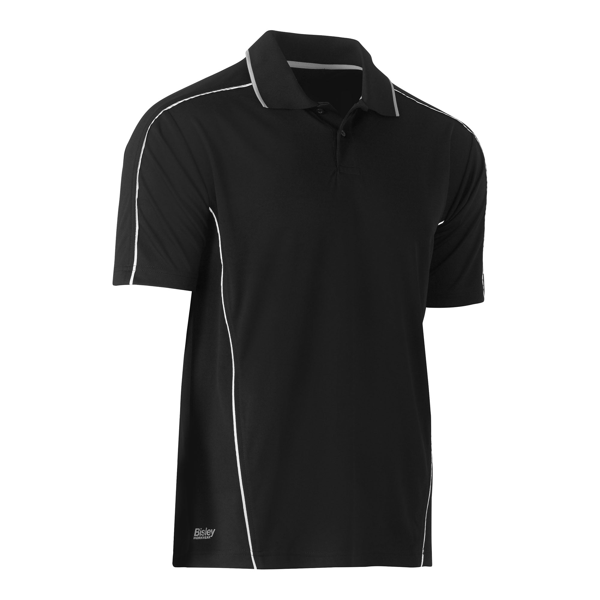 BISLEY COOL Poloshirt schwarz Herren Frontansicht #farbe_schwarz